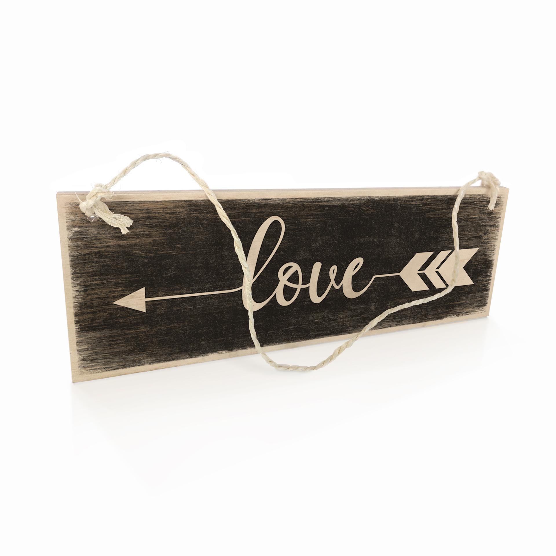 Houten Bordje - Love