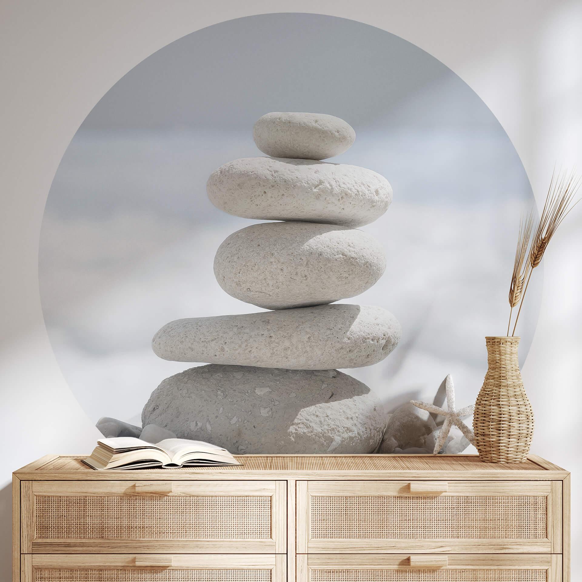Wallsticker sten ved havet - rund