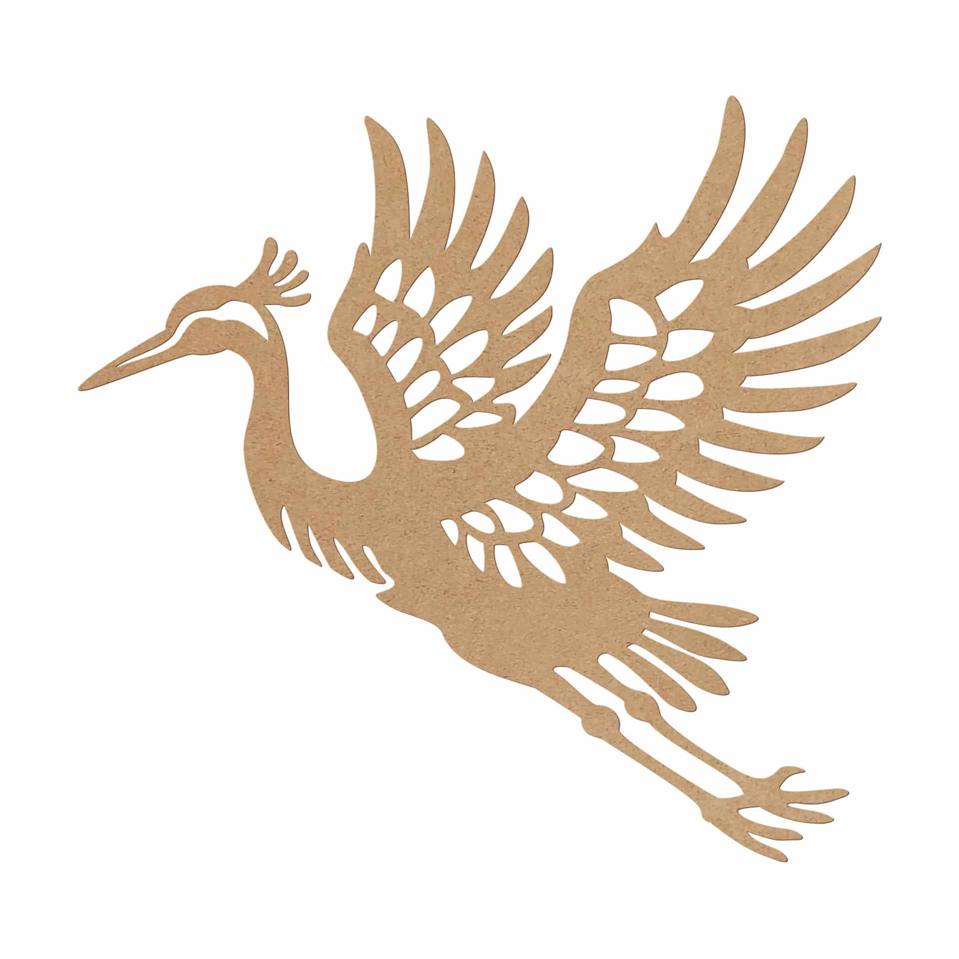 Decoro MDF Gru - Uccello elegante