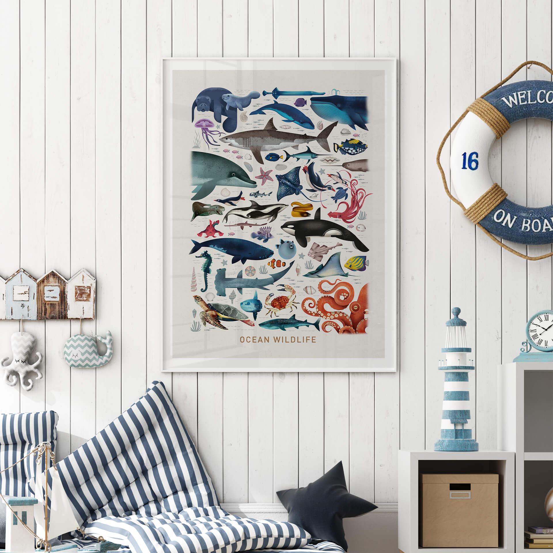 Poster Braun - Ocean Wildlife