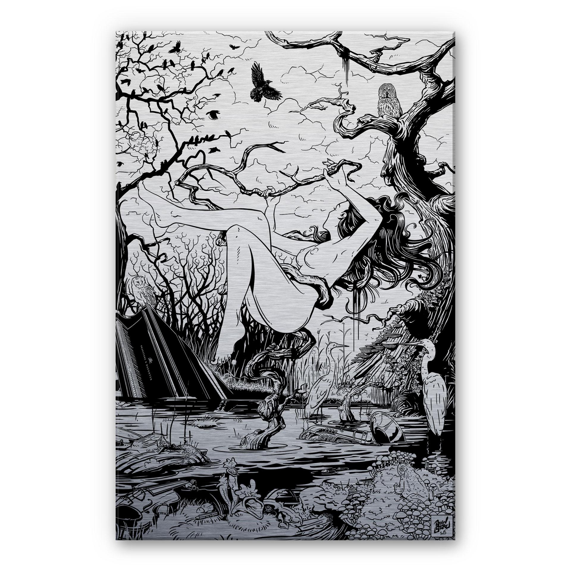 Alu-Dibond-Silberefekt - Drawstore - Swampland – print på aluminium (Alu-Dibond)