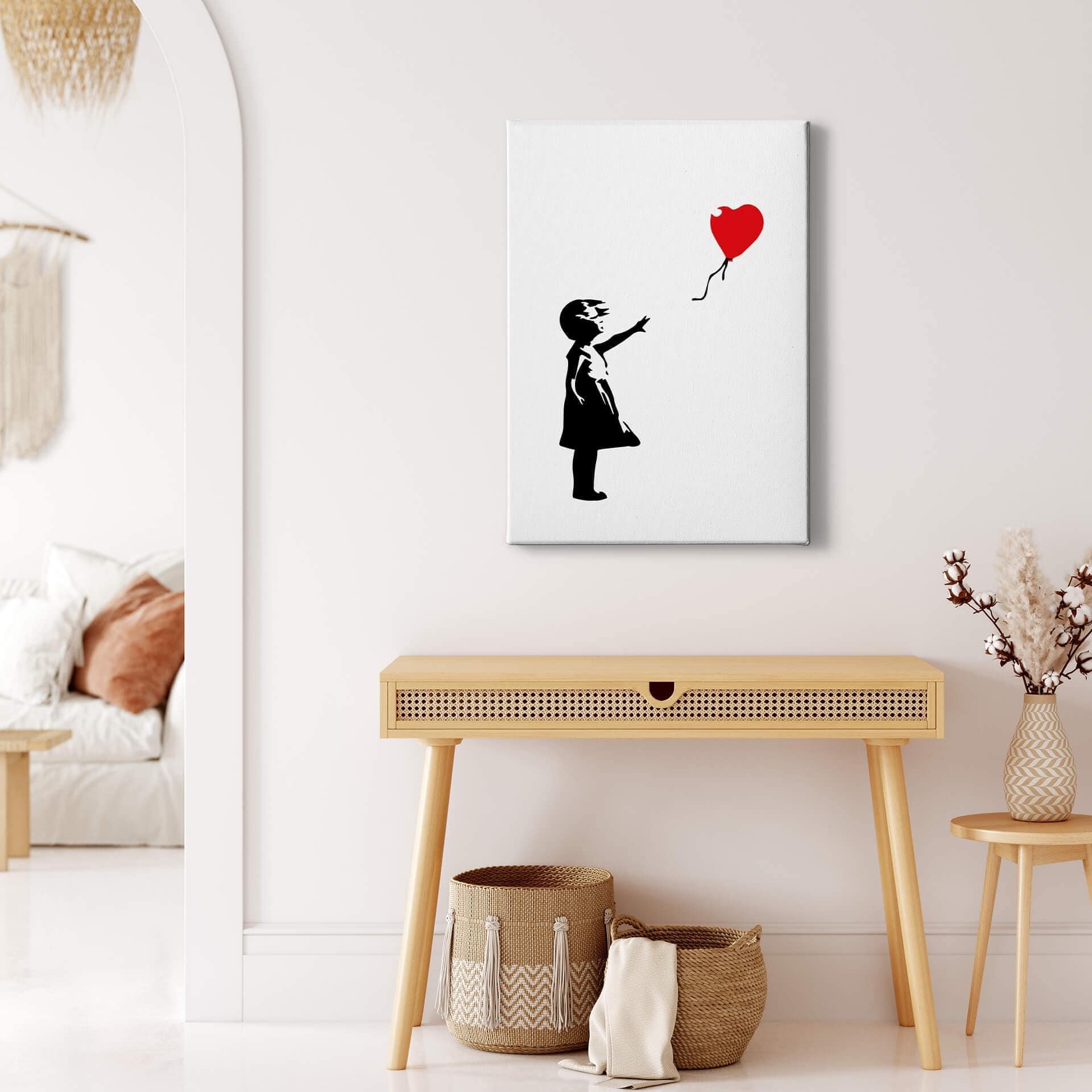 Obraz na płótnie Banksy - Dziewczynka z czerwonym balonikiem