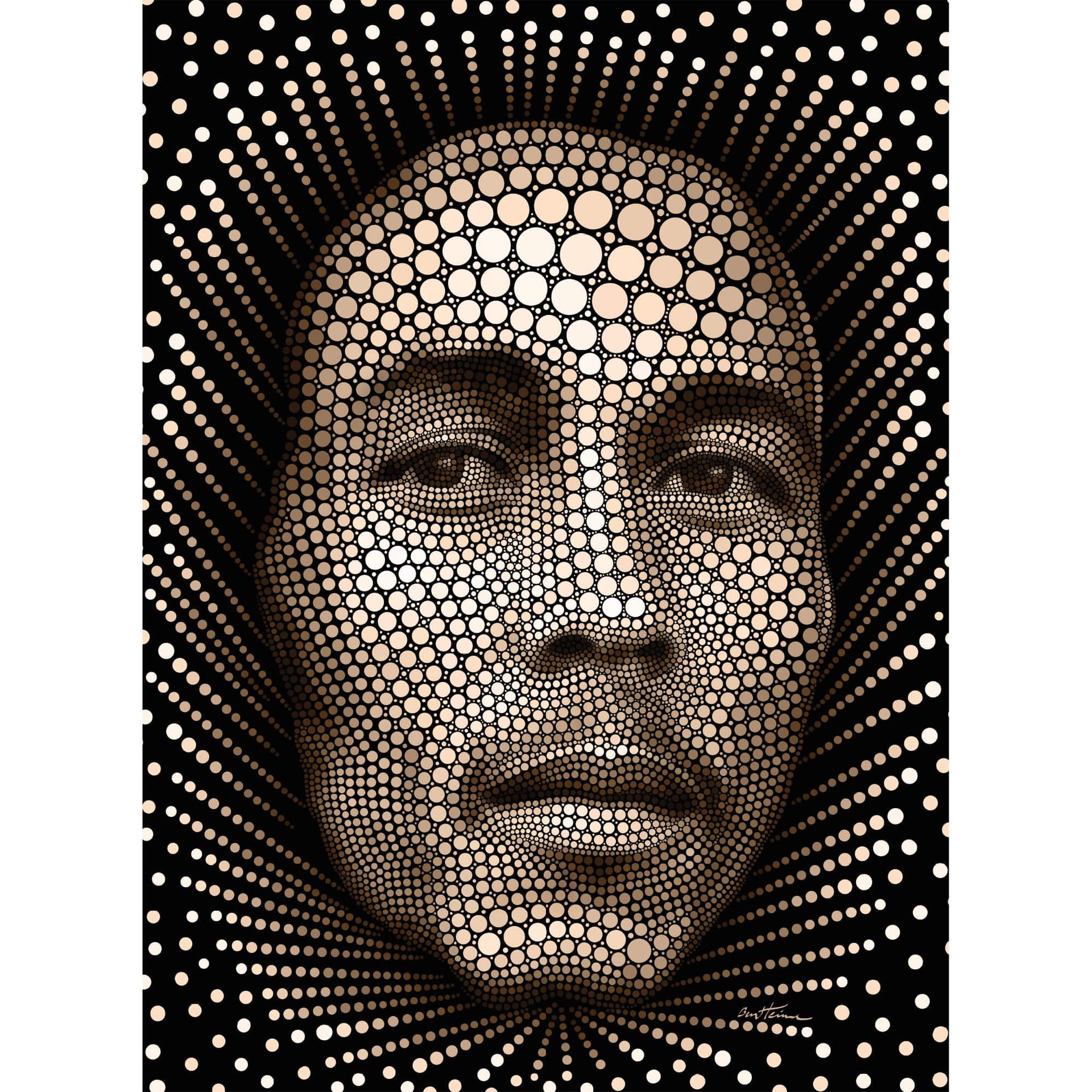 Fototapete Ben Heine - Circlism: Bob Marley