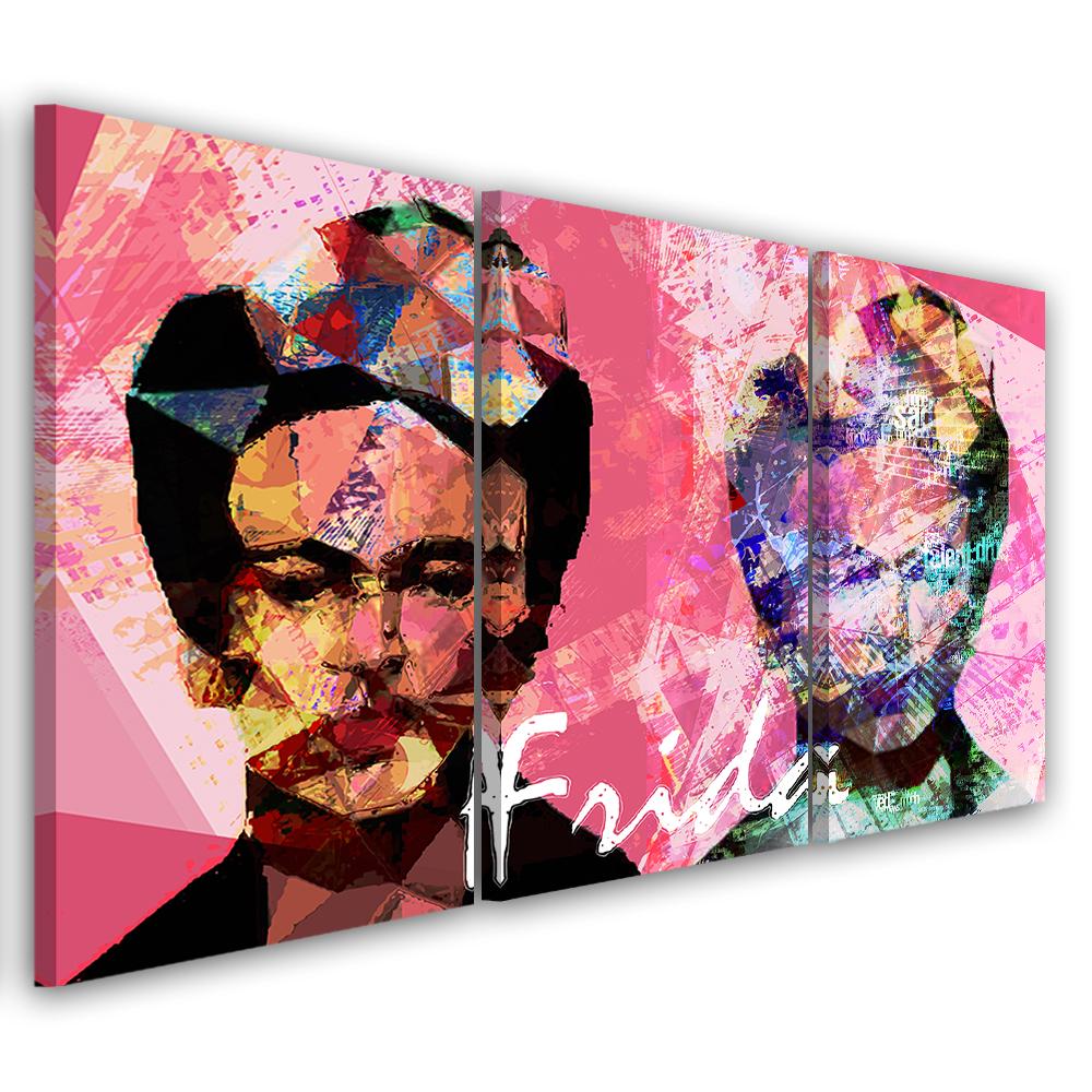3-delt lærredstryk, Frida Kahlo