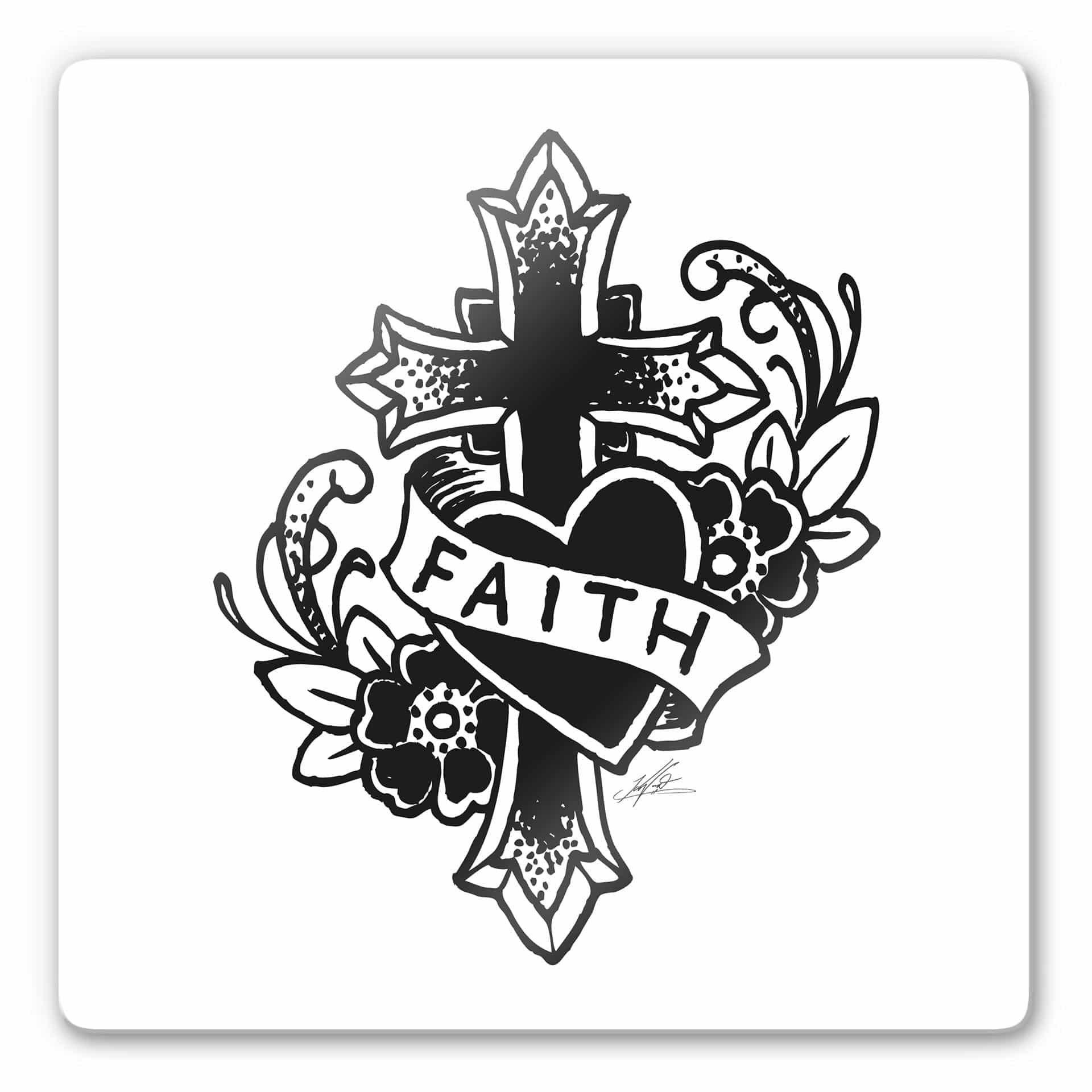 Tableau en verre - LA Ink - Faith