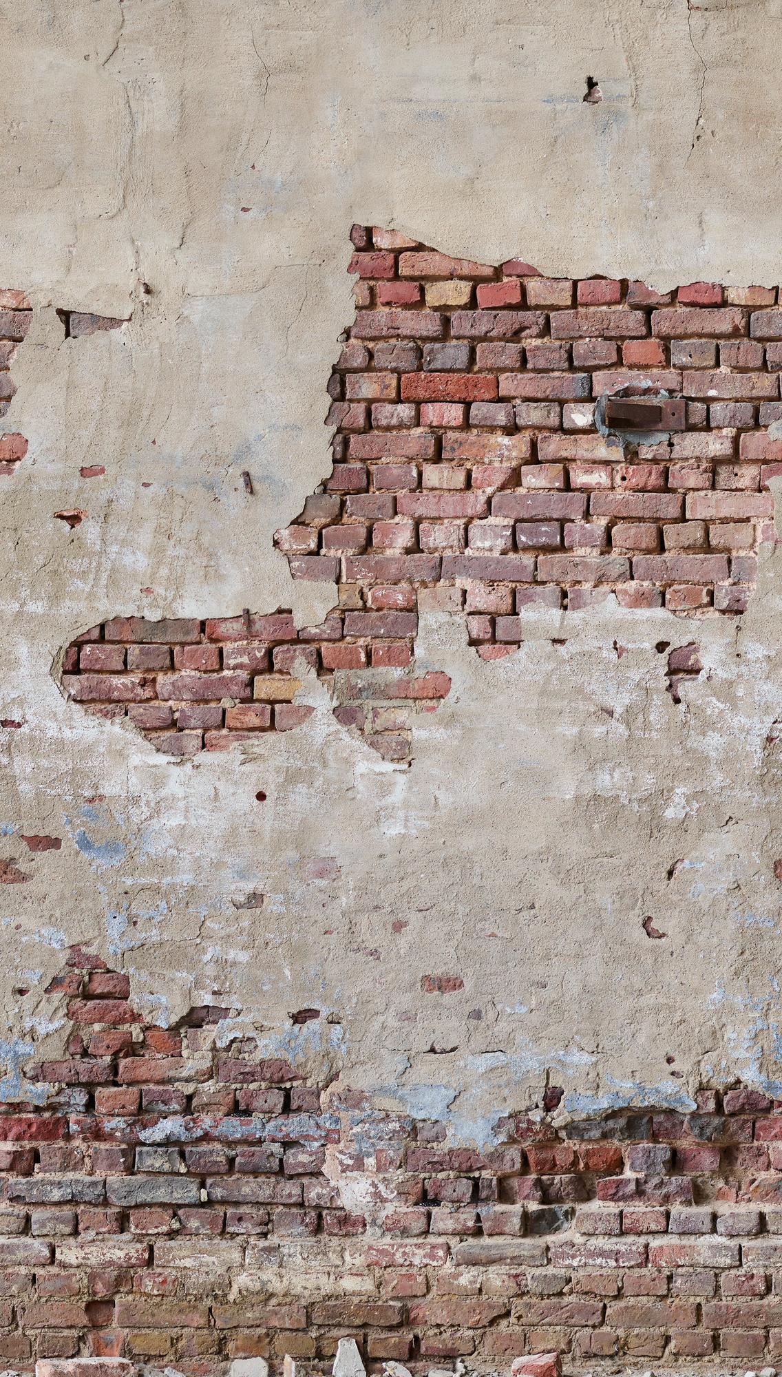 behang stone wall beige rood - vliesbehang industrial livingwalls - mat en glad