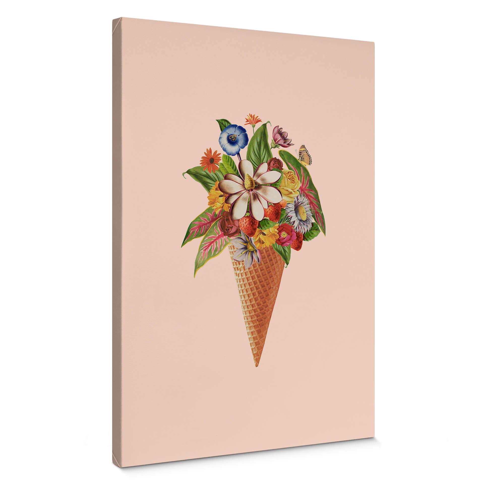 Canvastavla Frida Floral Studio - Blommig glasstrut