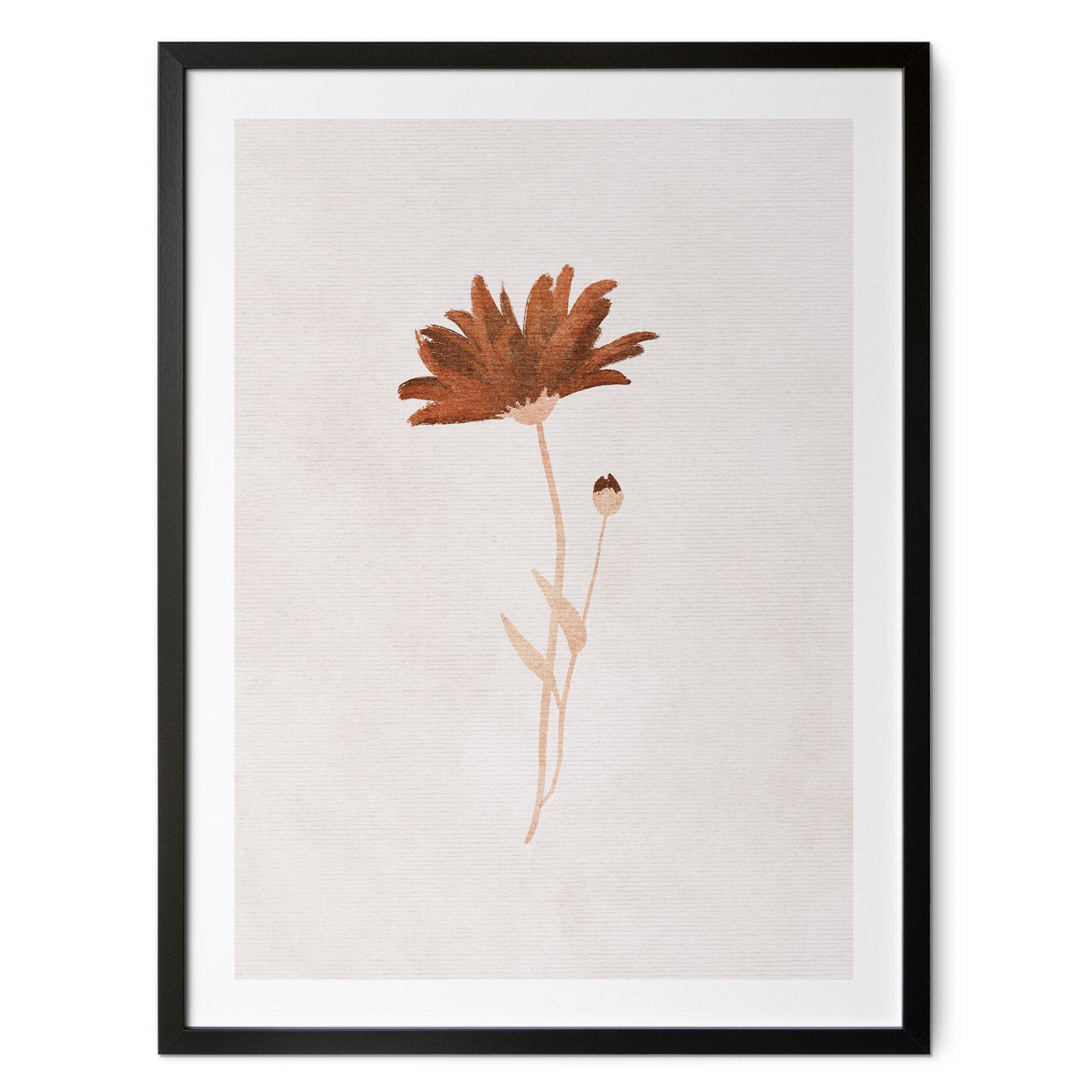 Abstrakt blomsterplakat med vilde blomster - Goed Blauw