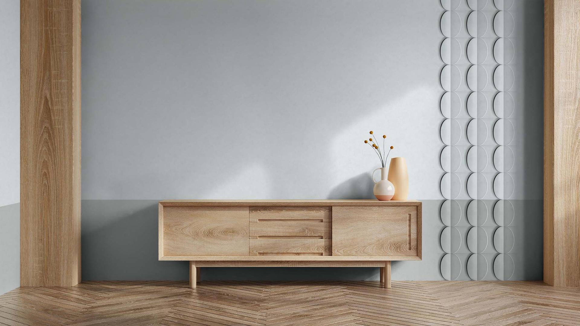 Behangrand in grijs, grafisch voor woonkamer, slaapkamer 5.00 x 0.177 m