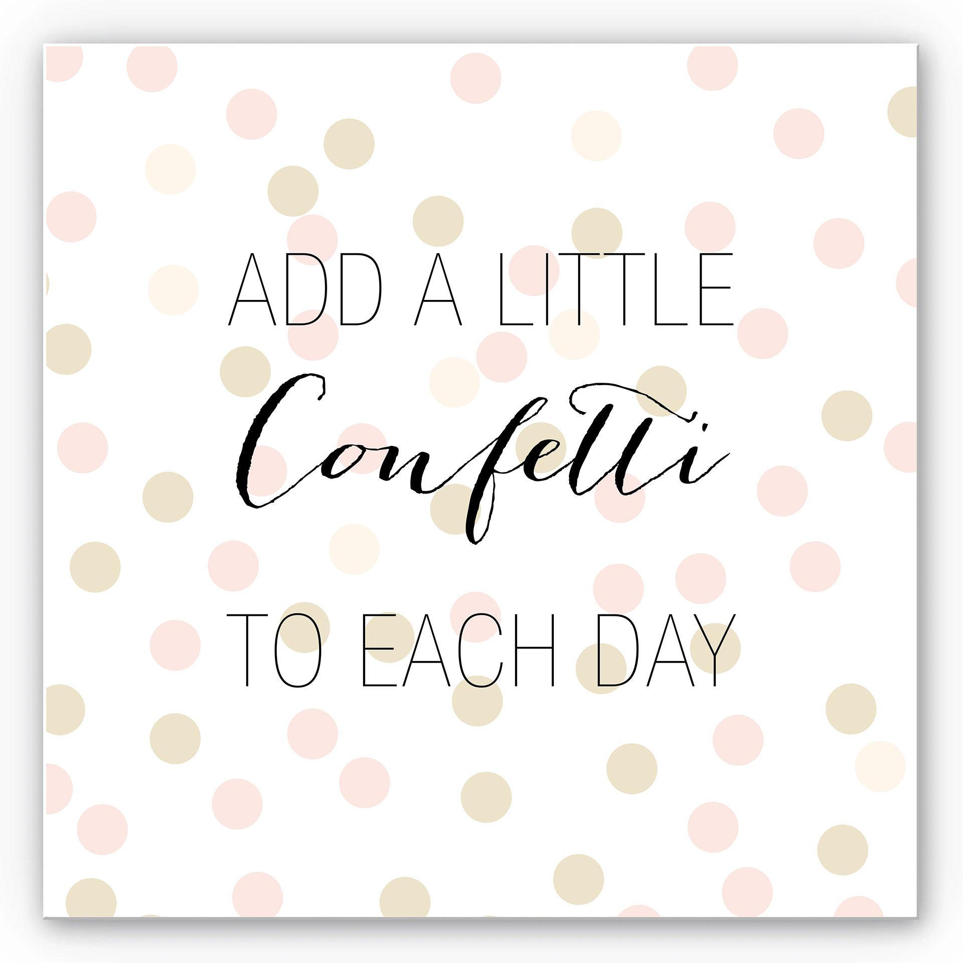 Wandbild Confetti & Cream - Add a little confetti