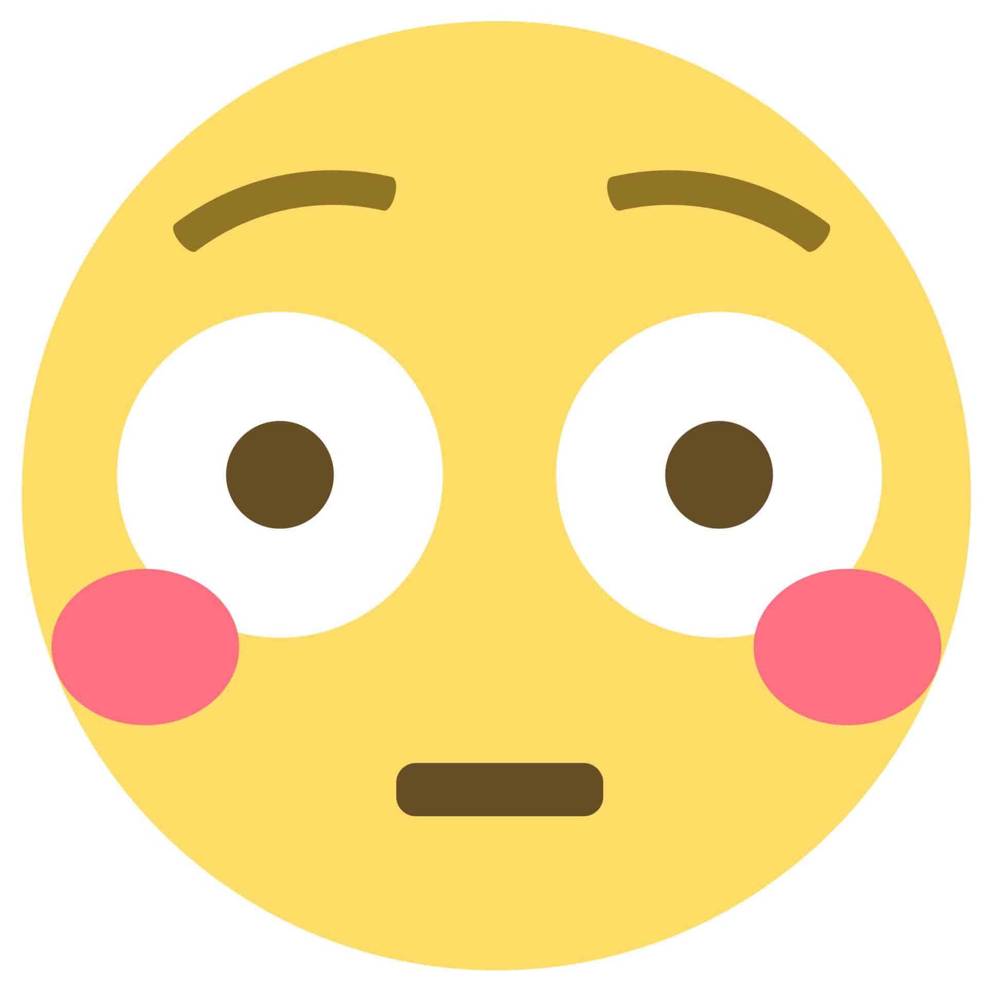 Wandtattoo Emoji Flushed Face
