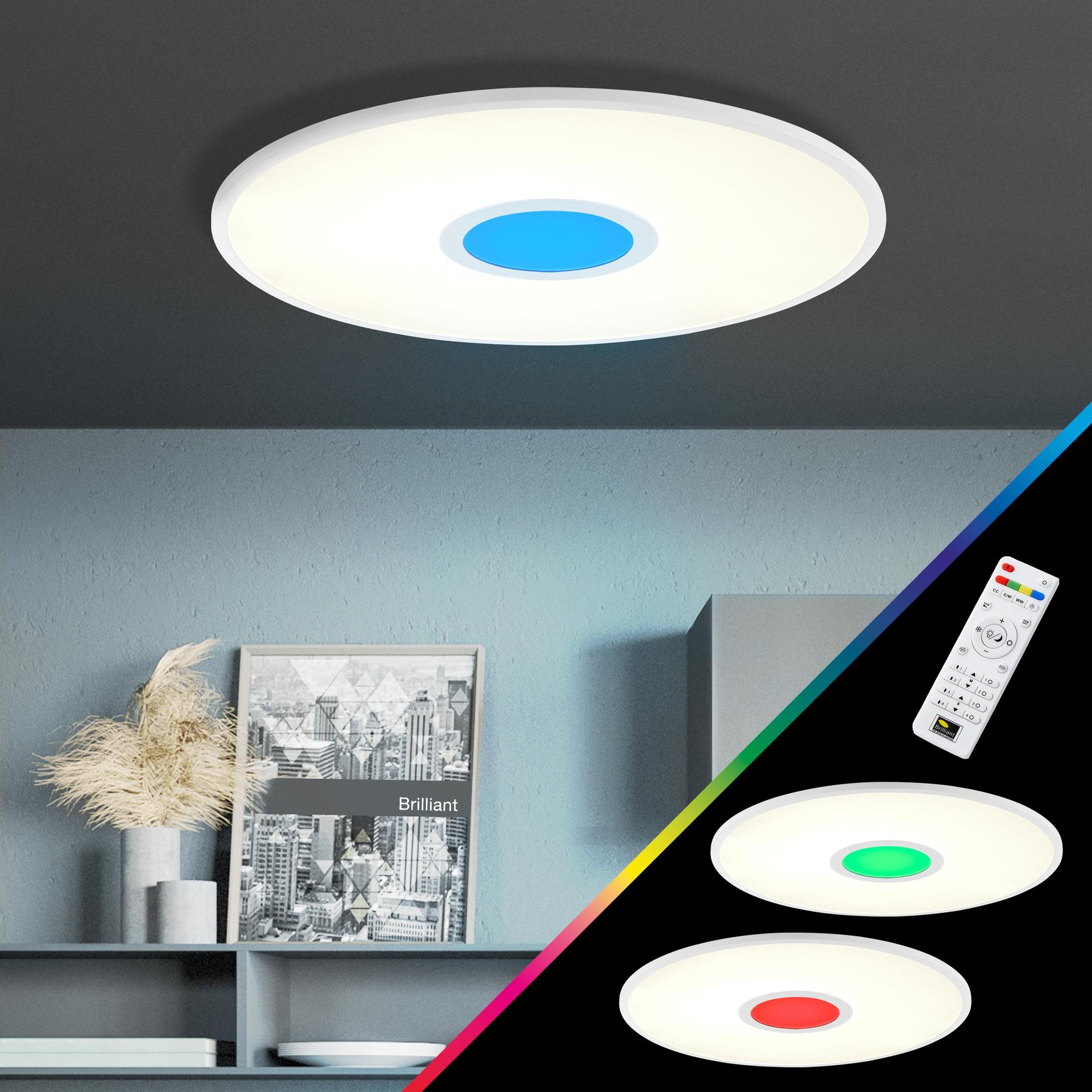 Deckenleuchte Mads, weiß, 5 x 45 cm, Metall Led panel, dimmbar