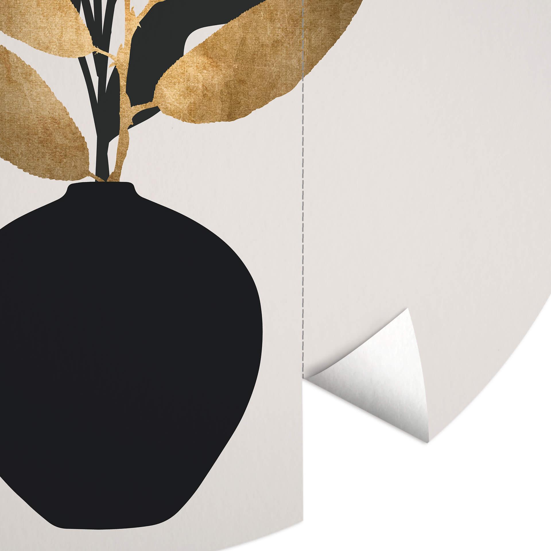 Behangcirkel Kubistika - Bouquet No. 5 - vliesbehang/zelfklevend vliesbehang