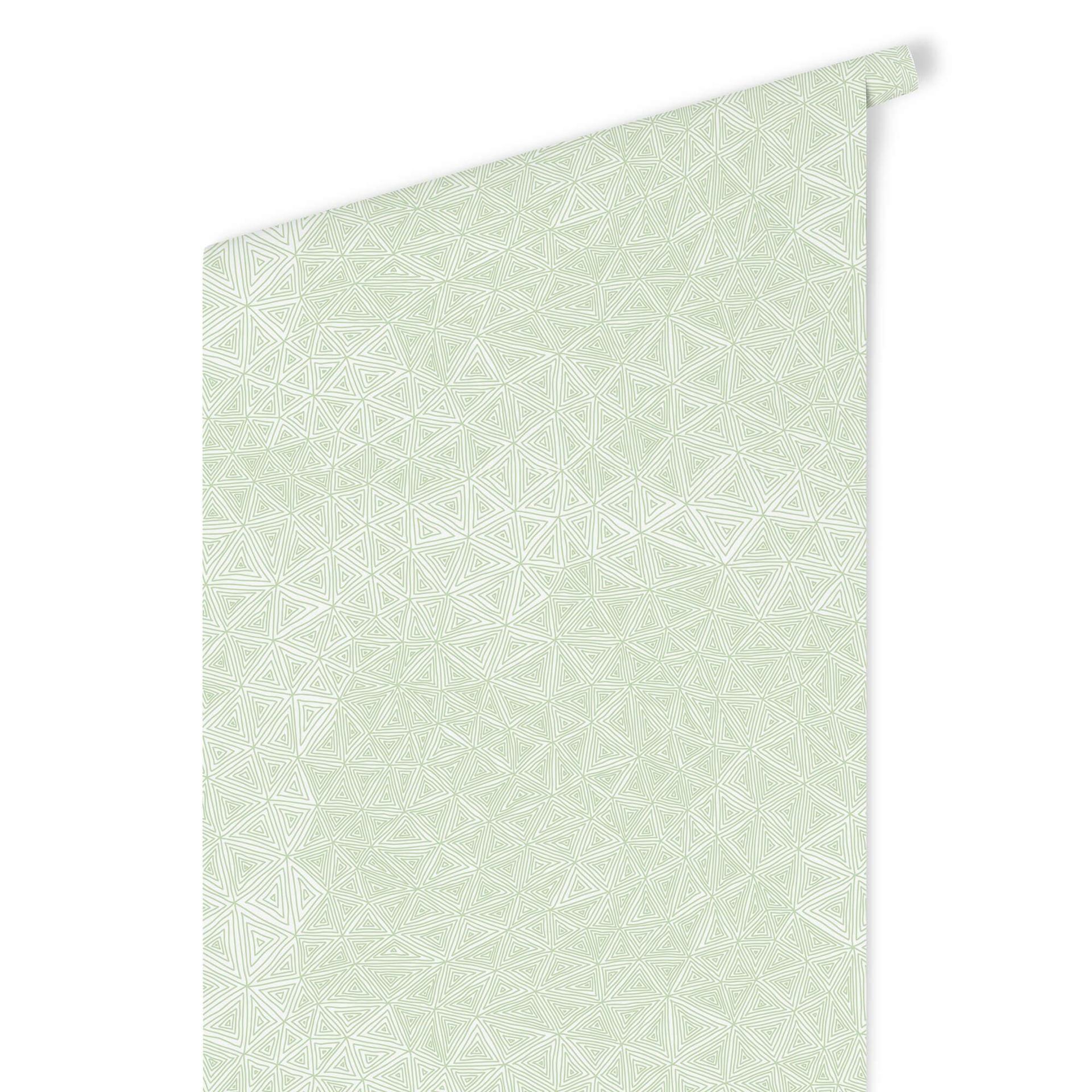 Patroonbehang – Abstracte Driehoeken – groen