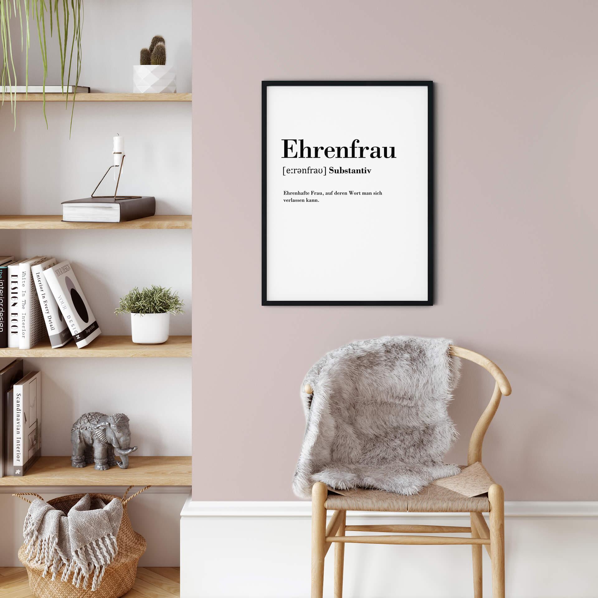 Poster Grammatik - Ehrenfrau