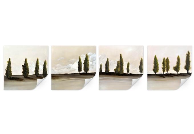 Muurprints Fedrau - Vrede (4-delig)