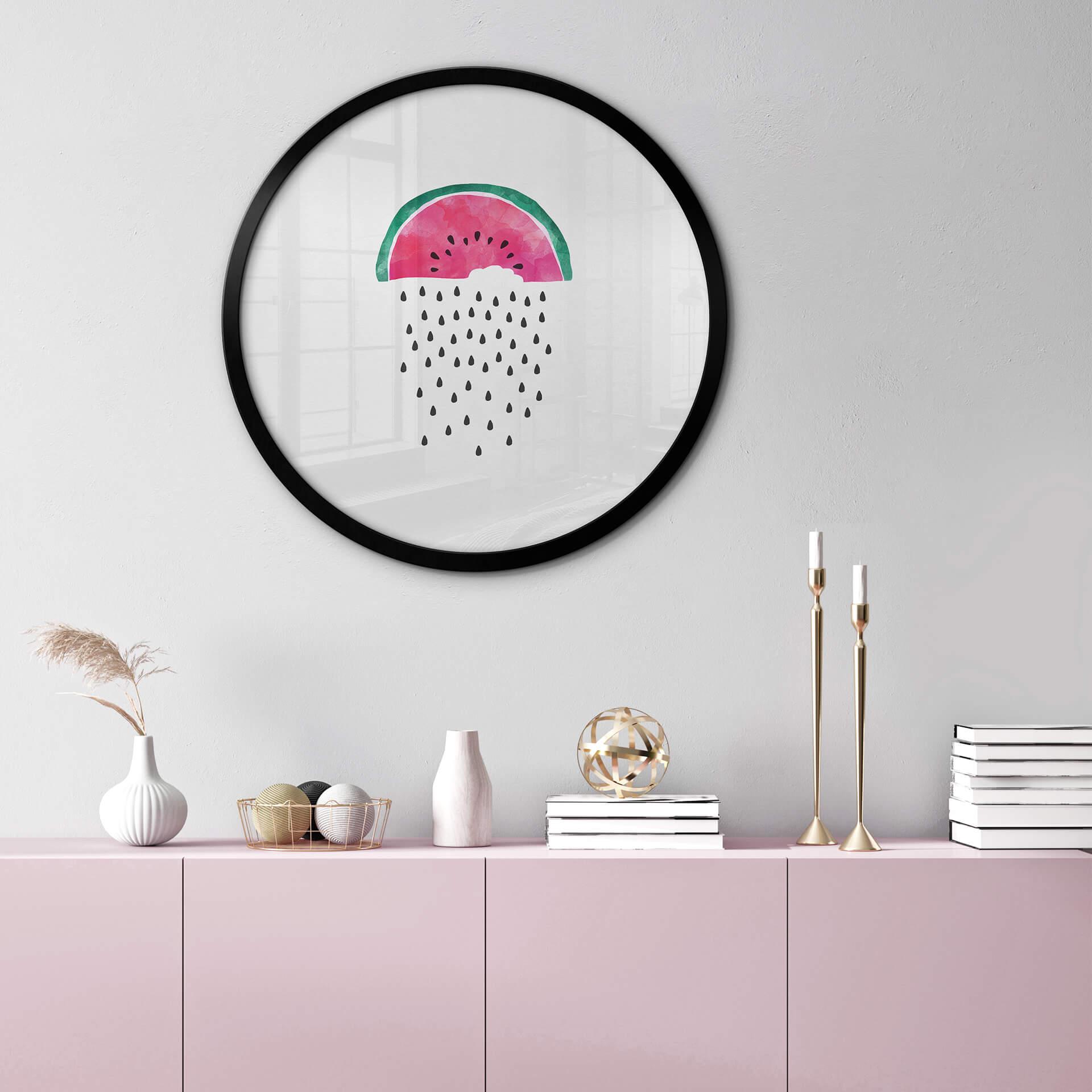 Póster Orara Studio - Lluvia de sandías - Redondo