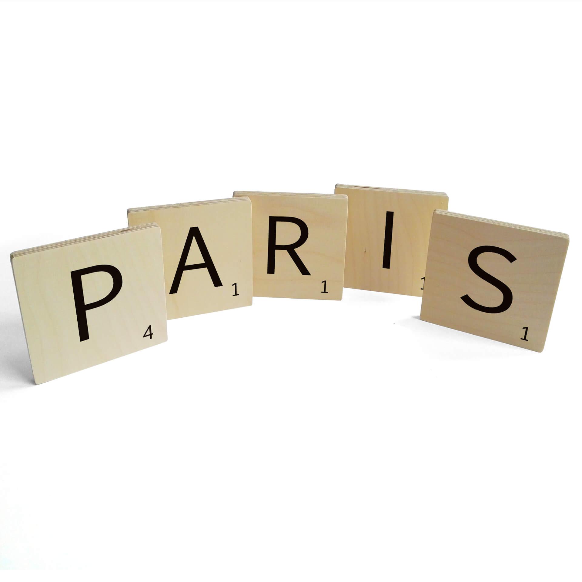 Lettres décoratives Scrabble Paris
