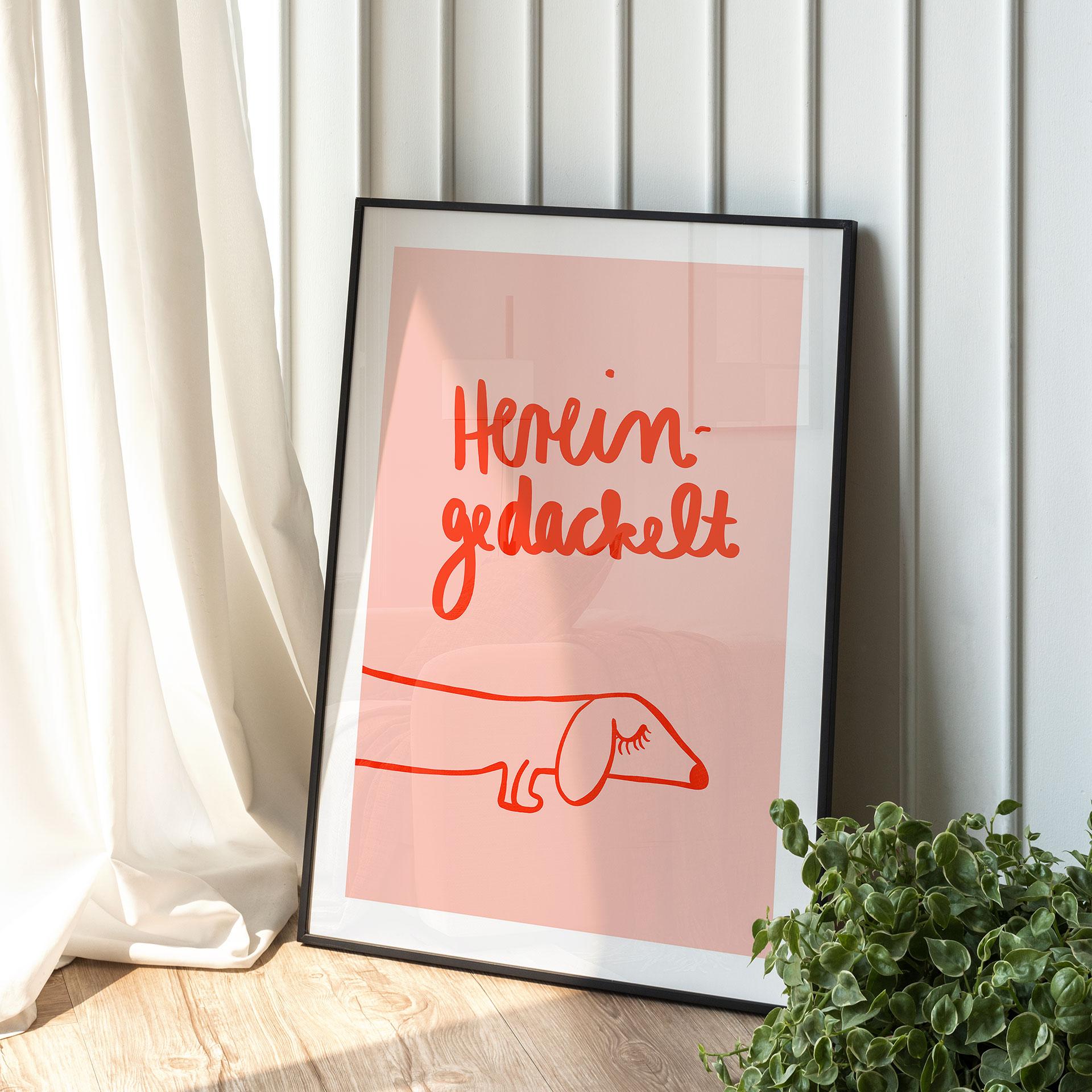 Poster Lustiges Hundemotiv mit Dackel - Arnold
