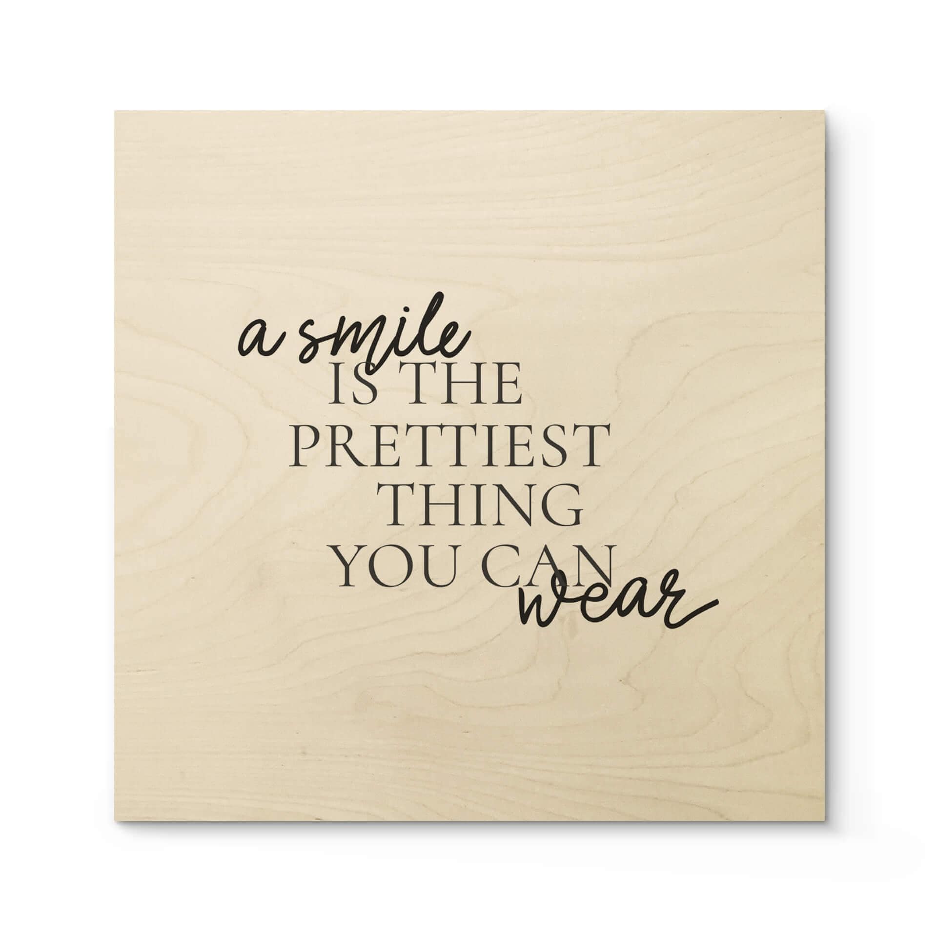 Billede af træ Et smil er det smukkeste 02 - Square