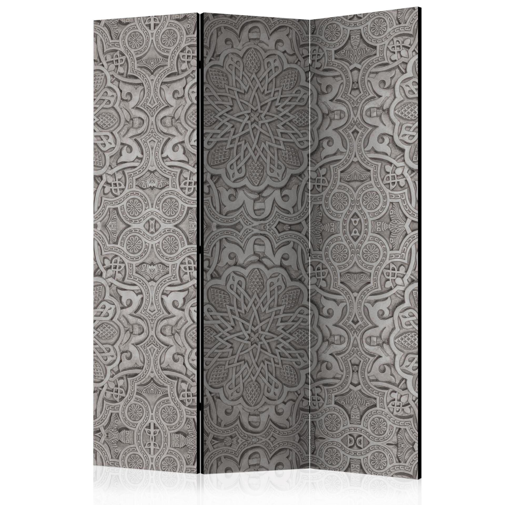 Screen room divider - Orientalsk ornament, 3-delt - 135x172 cm