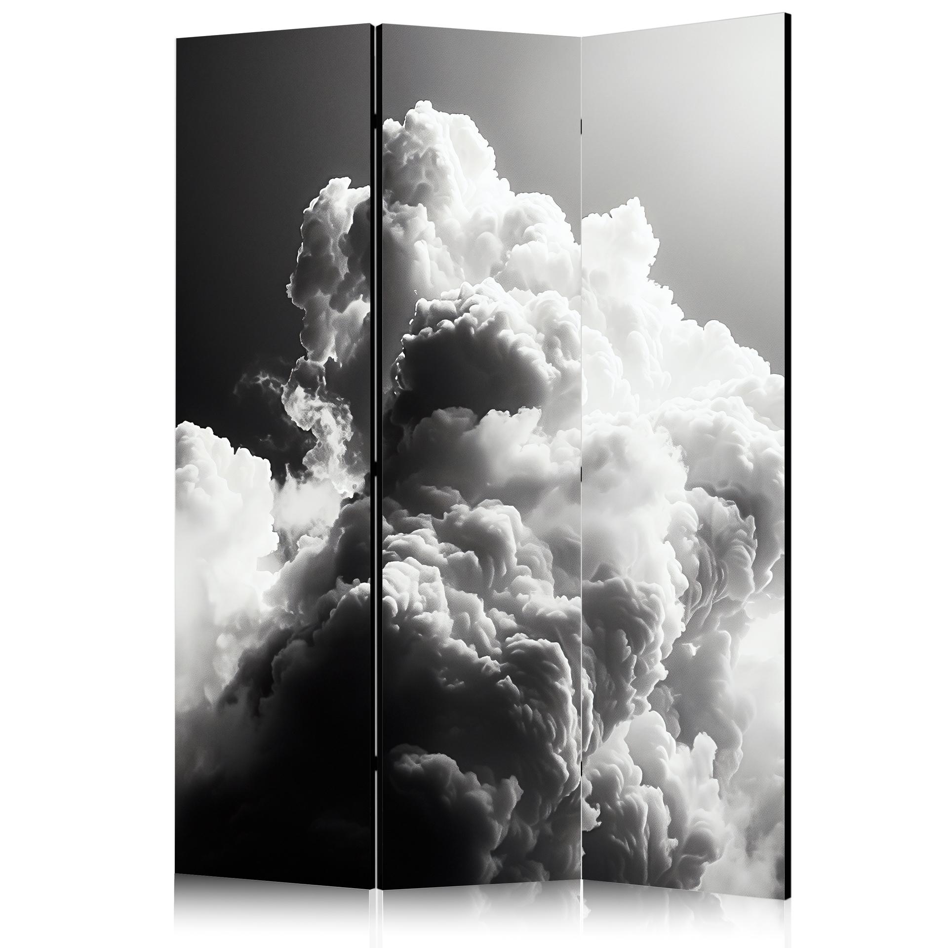Paravent, Raumteiler freistehend, Trennwand - Dreamy Clouds: Sun Illumination