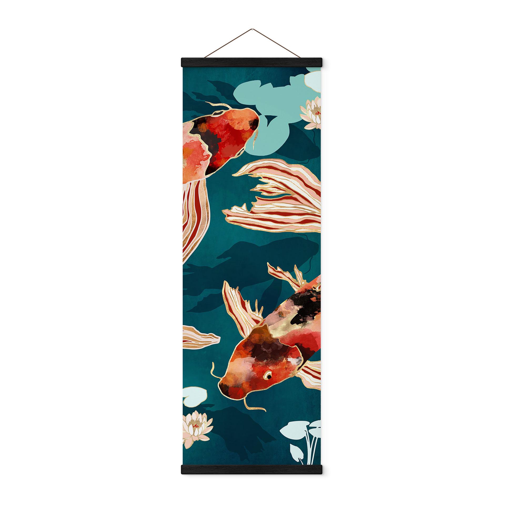 Tekstil plakat To koi i en dam - SpaceFrog Designs