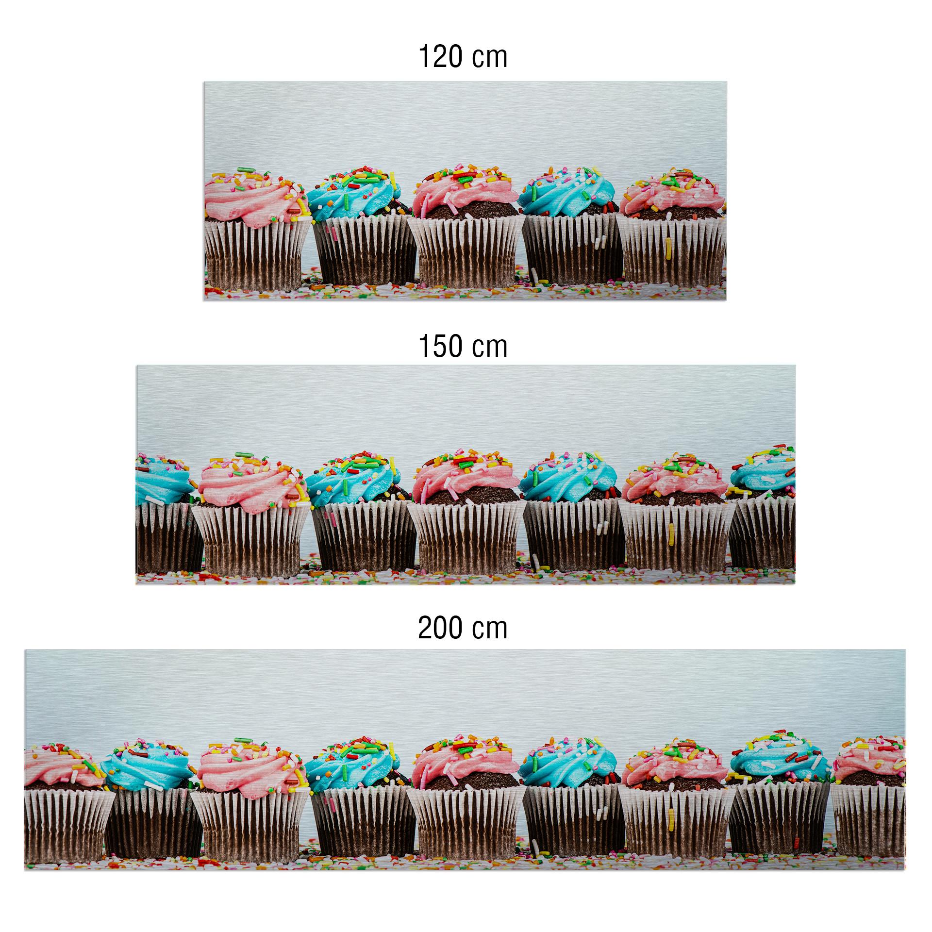 Rivestimento cucina - Alu-Dibond argentato - Party Cupcakes