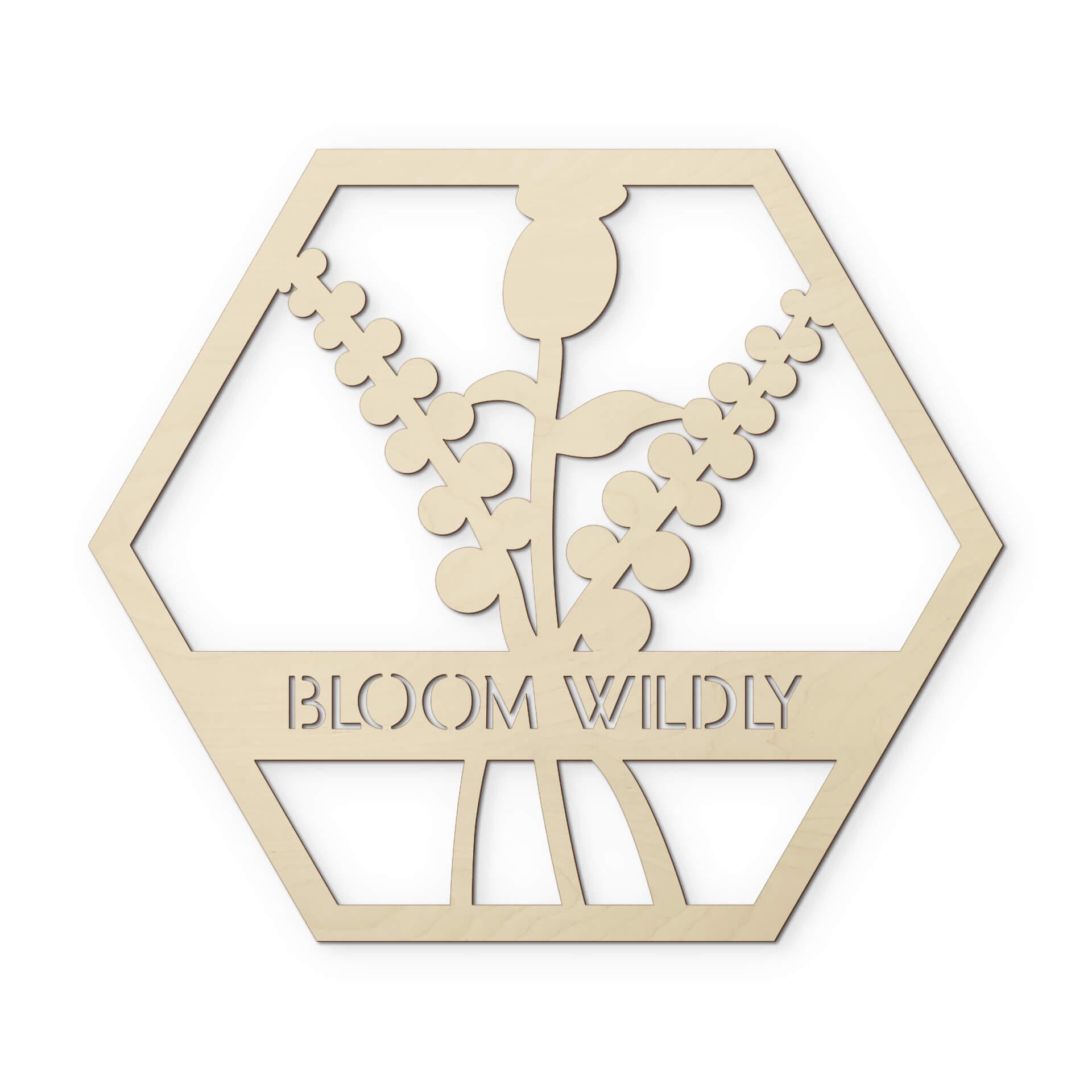 Decoro in legno - Bloom Wildly
