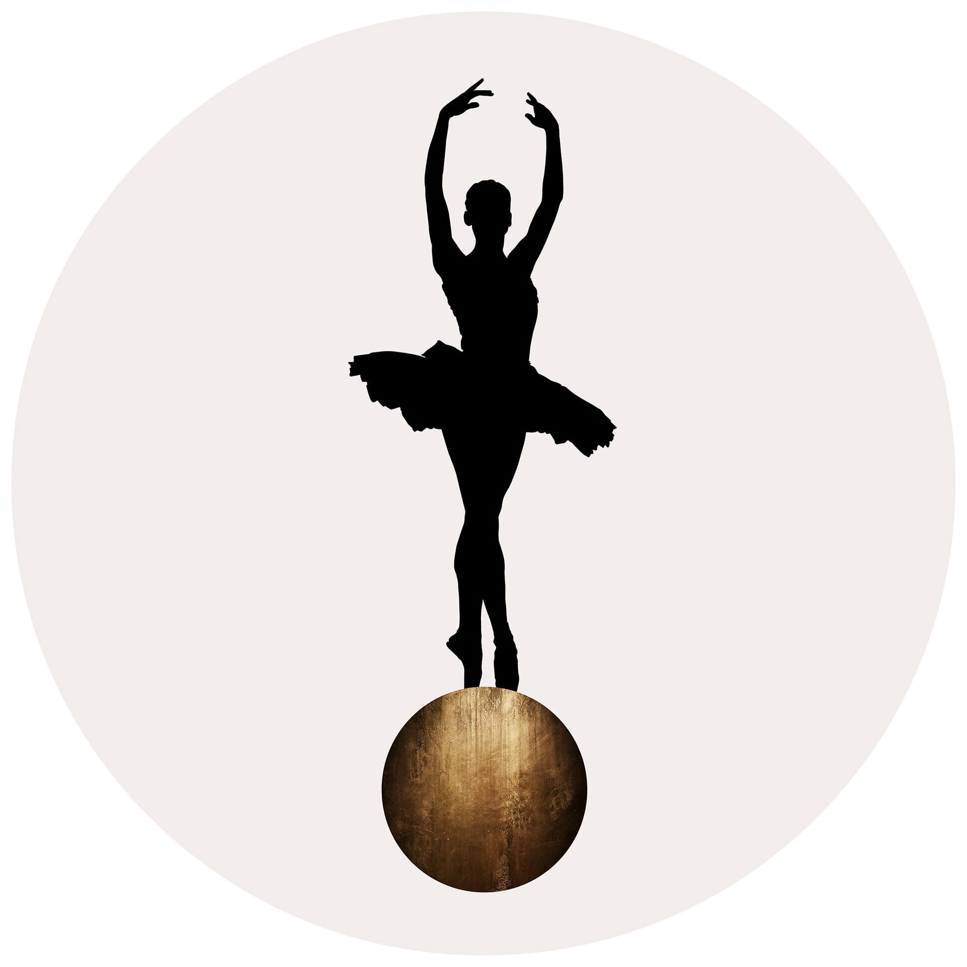 Behangcirkel Kubistika - Prima Ballerina - vliesbehang/zelfklevend vliesbehang