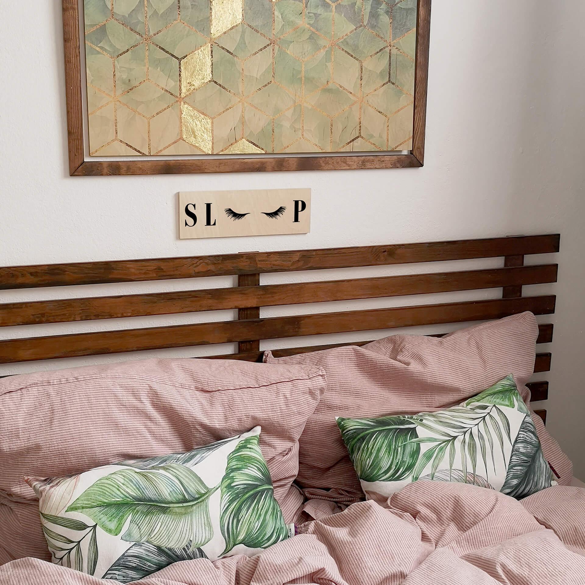 Houten Bordje - Sleep