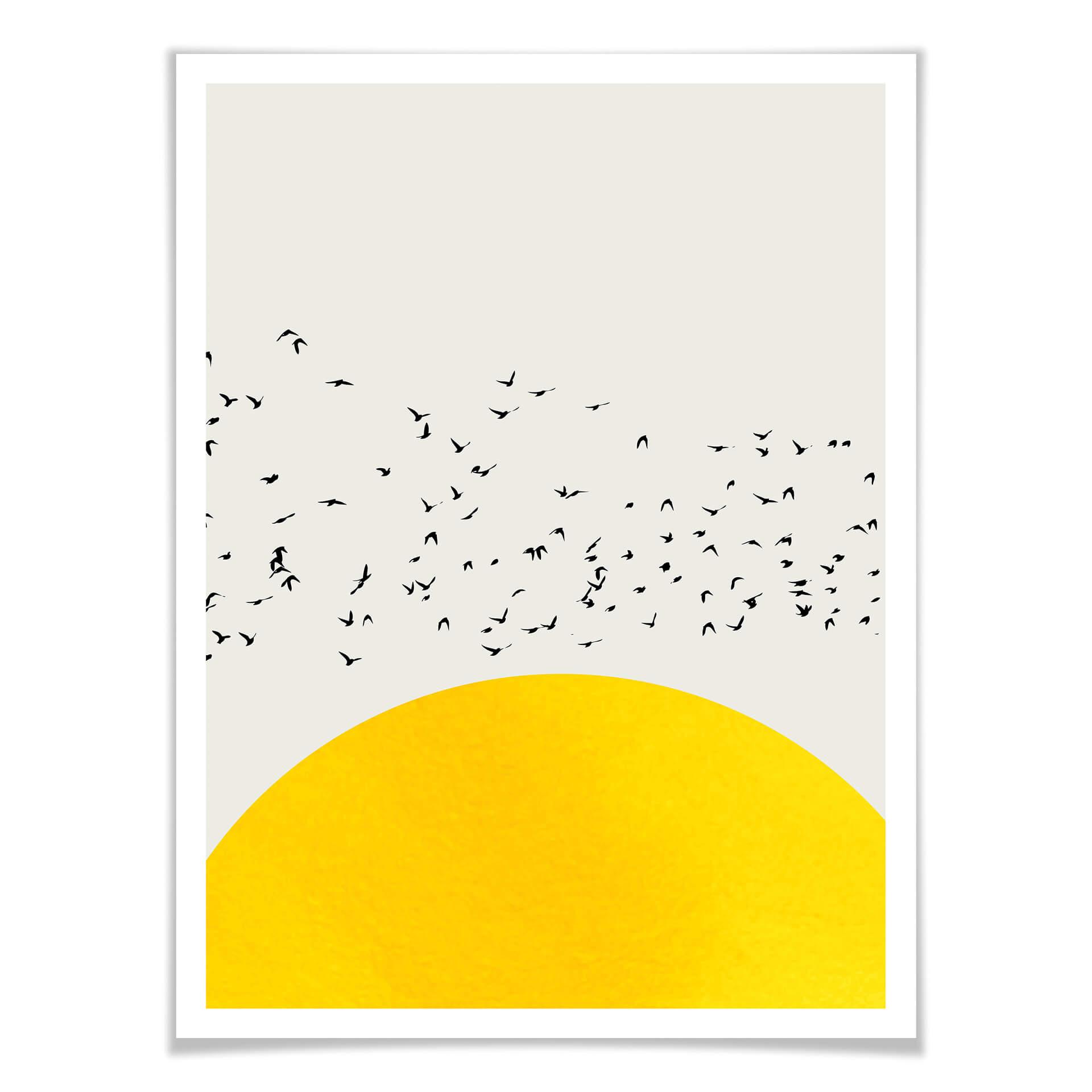 Póster Kubistika - Miles de pájaros