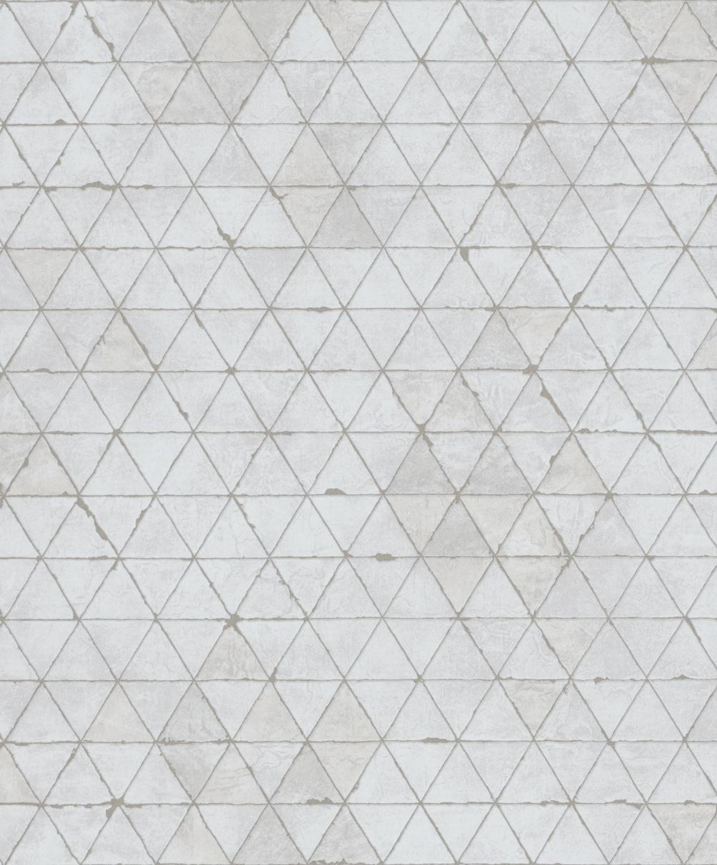 Grafisk tapet, non-woven vægbeklædning Novamur Kylie hvid, beige