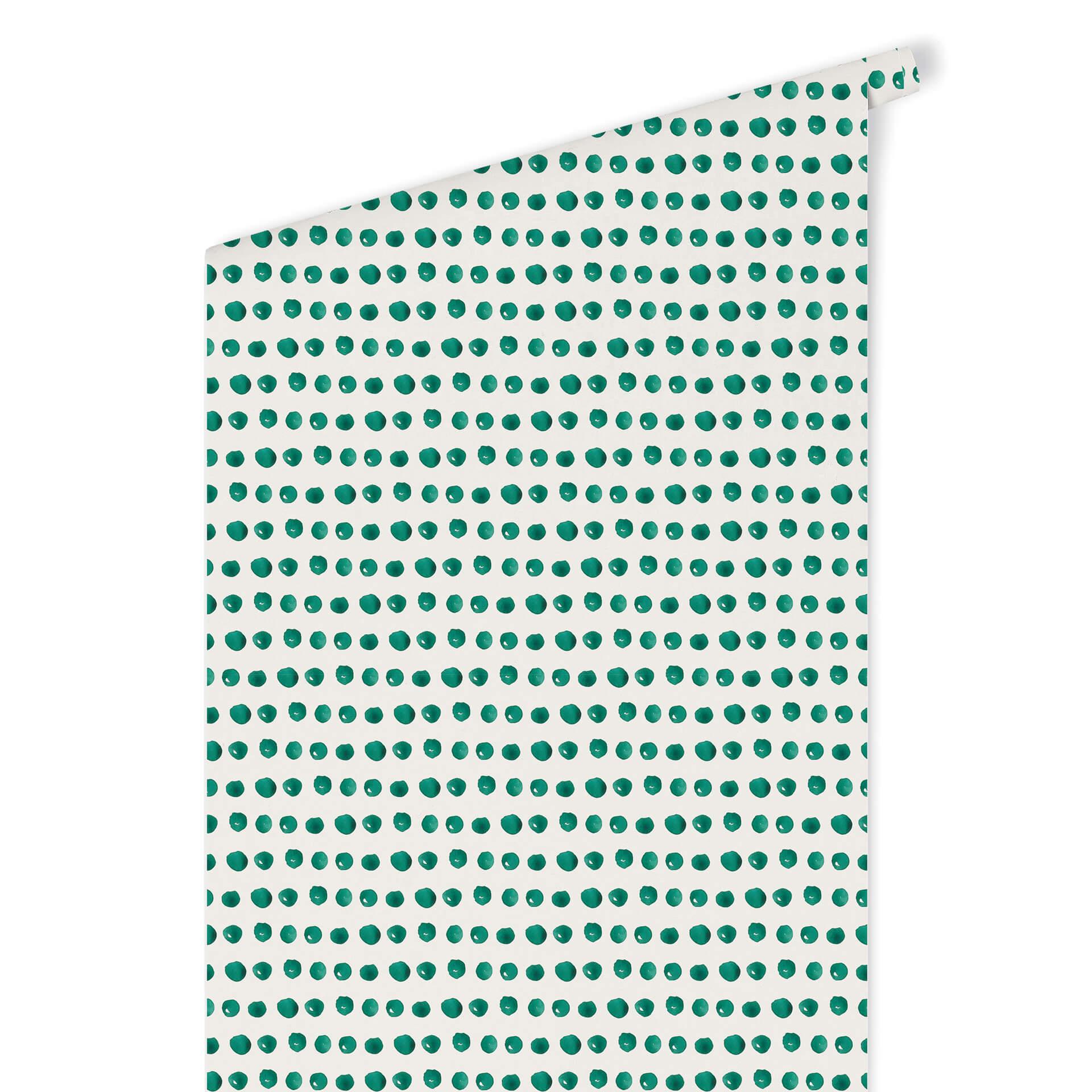 Patroonbehang – Aquarel Dots 01 – turquoise