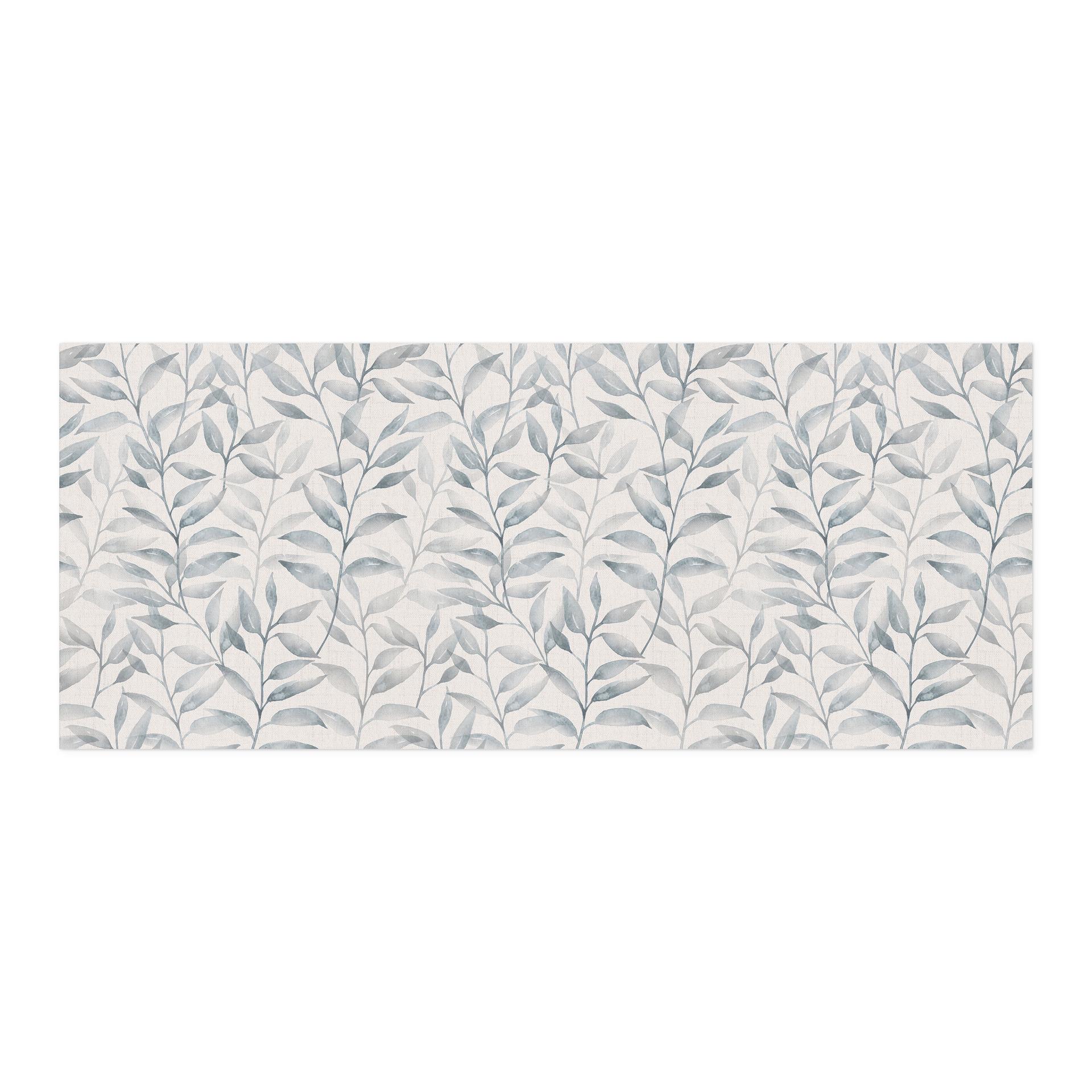 Salpicadero de cocina autoadhesivo Delicadas hojas de acuarela - Gris suave - Bloomery Decor