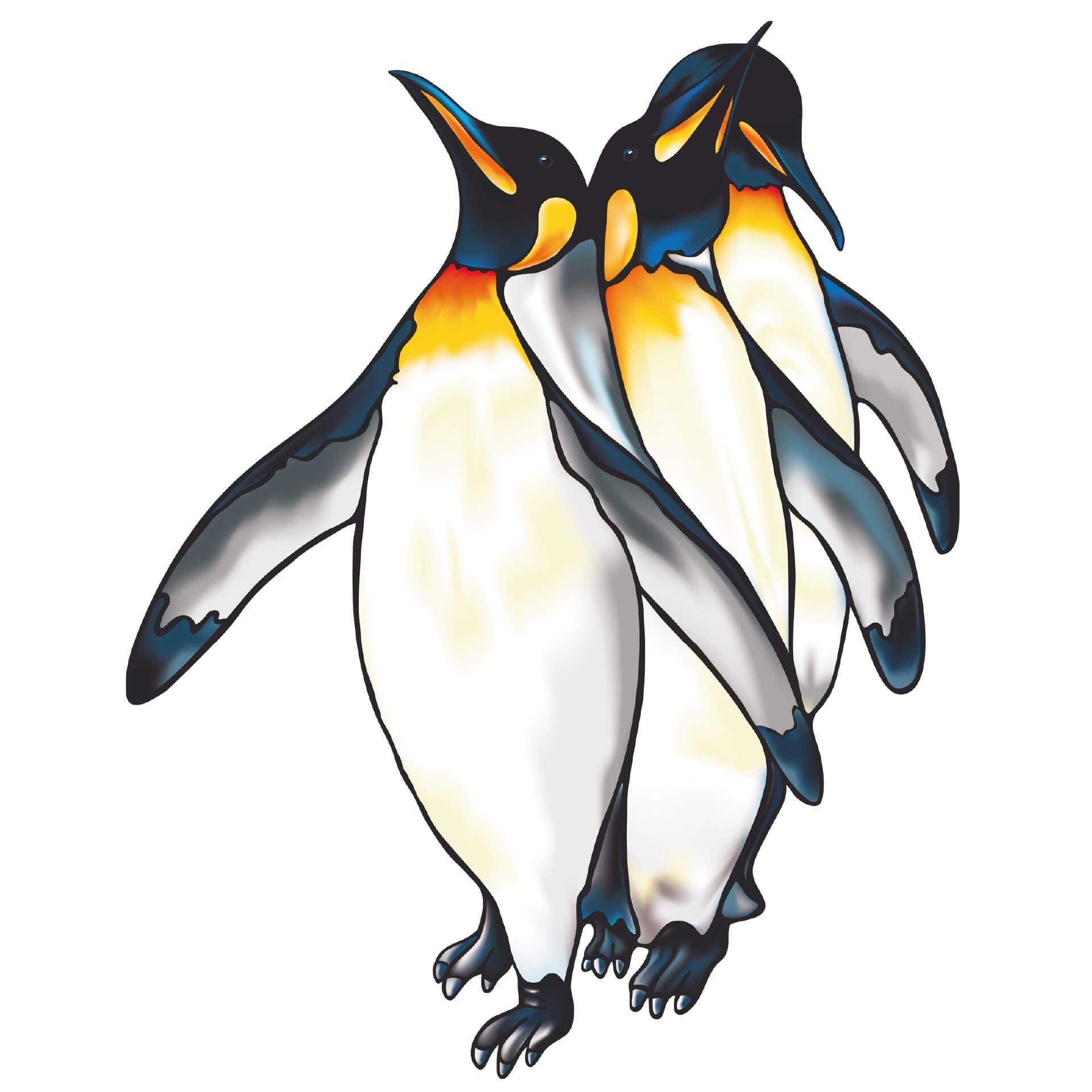 Wandtattoo Pinguine farbig