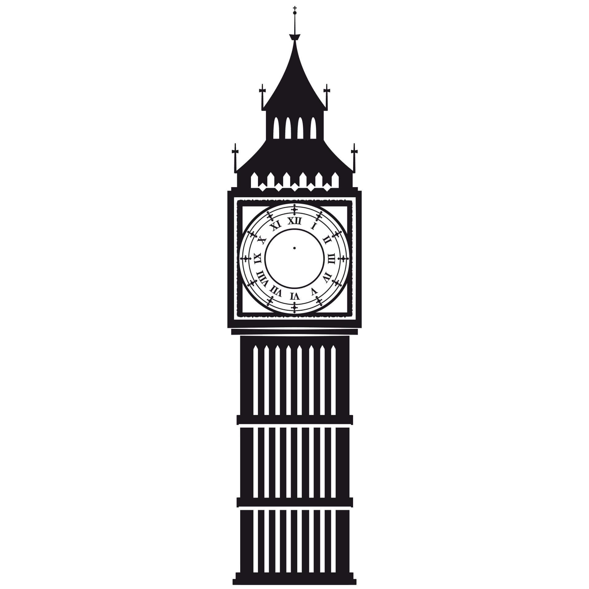 Adesivo murale - Orologio da parete Big Ben
