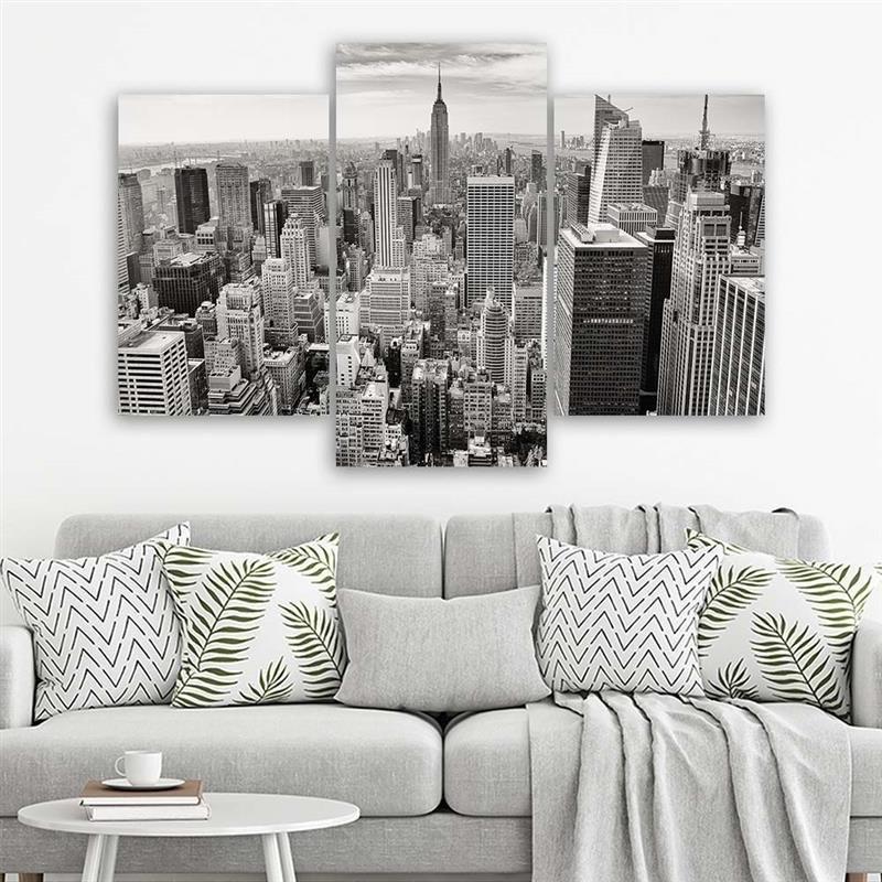 3-delige canvasprint, New York Manhattan City