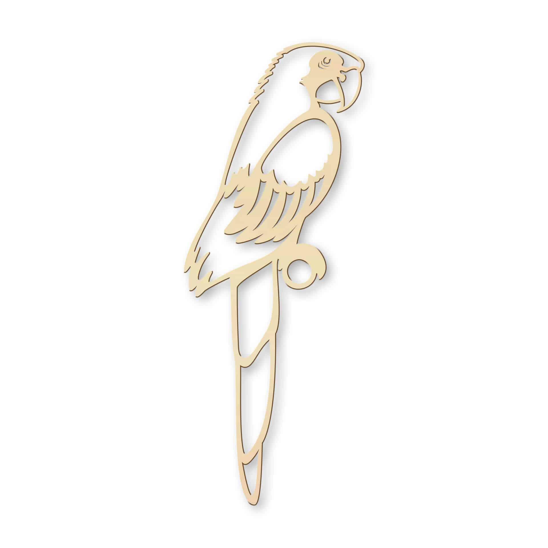 Arte en madera de álamo - Loro