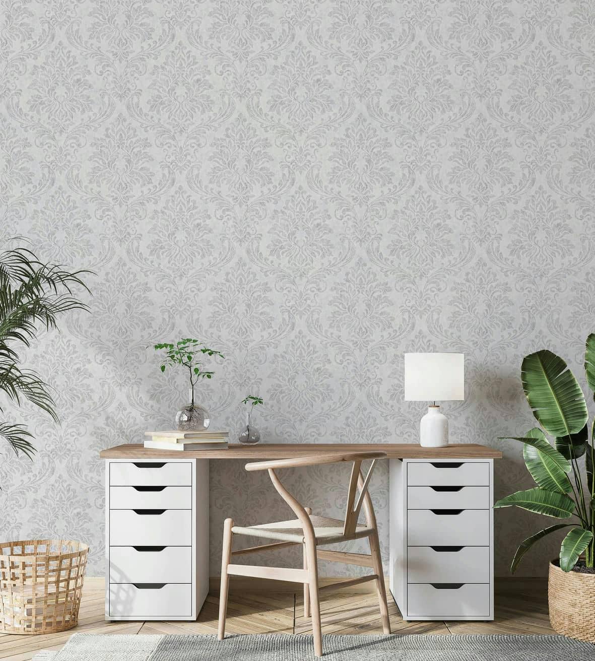 vliesbehang beige ornament voor woonkamer slaapkamer kantoor marburg behang
