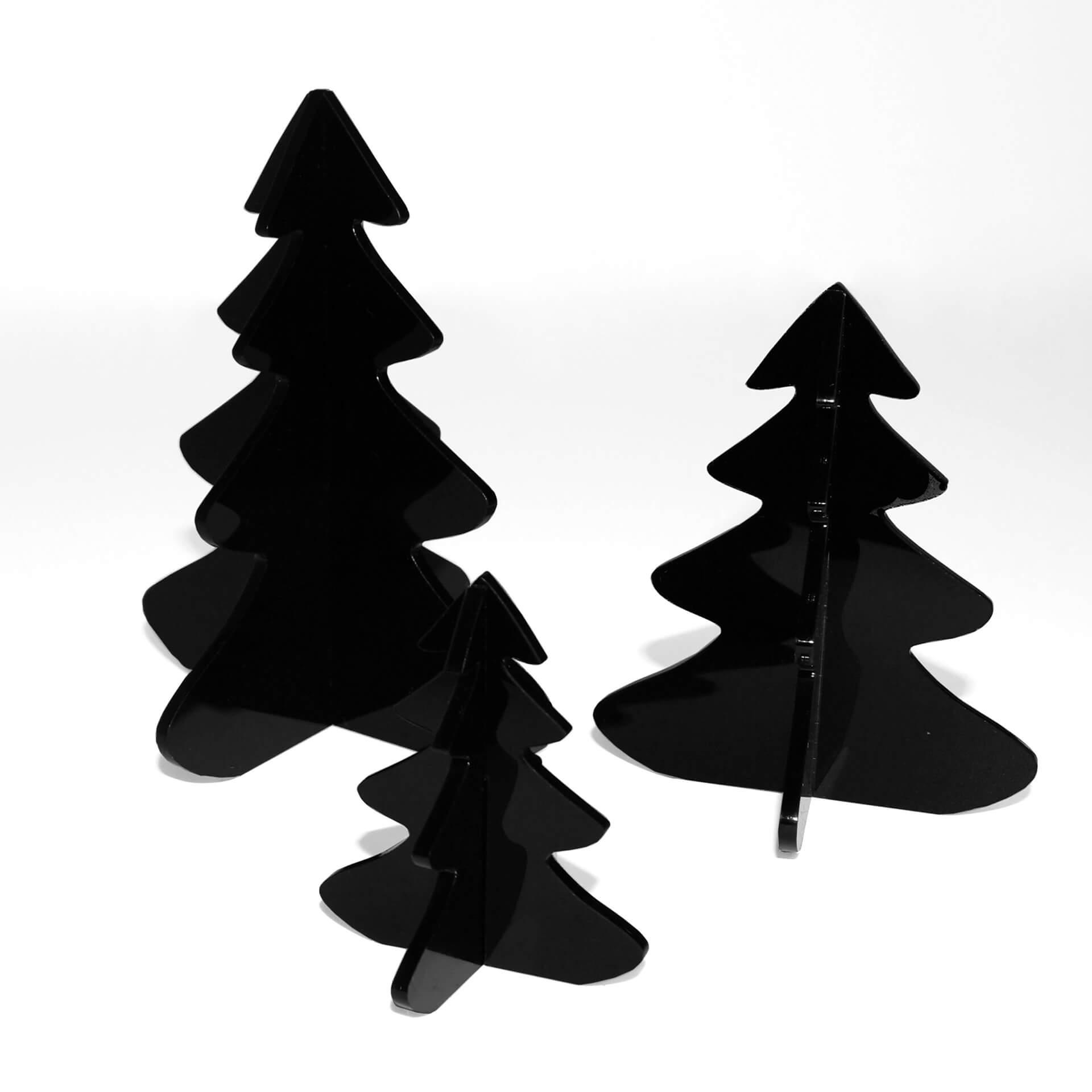 Abeto acrílico para decoración de mesa (6 piezas)