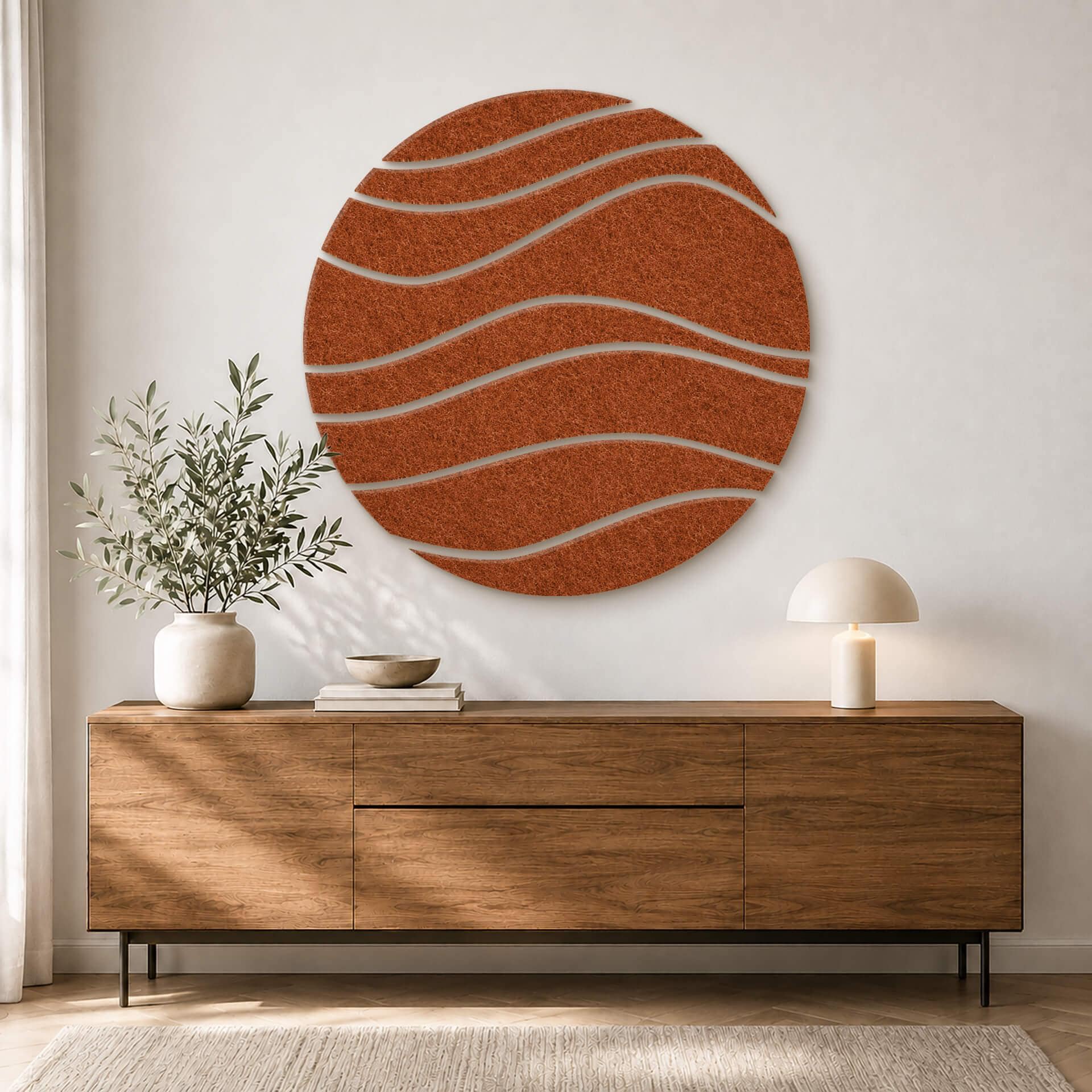 Decori in feltro - Sole con funzione acustica