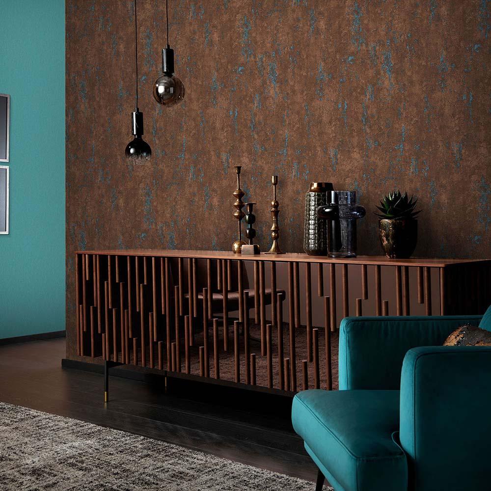 Metaloptisk tapet, metallisk tapet Fashion for Walls 4 af Guido Maria Kretschmer bronze