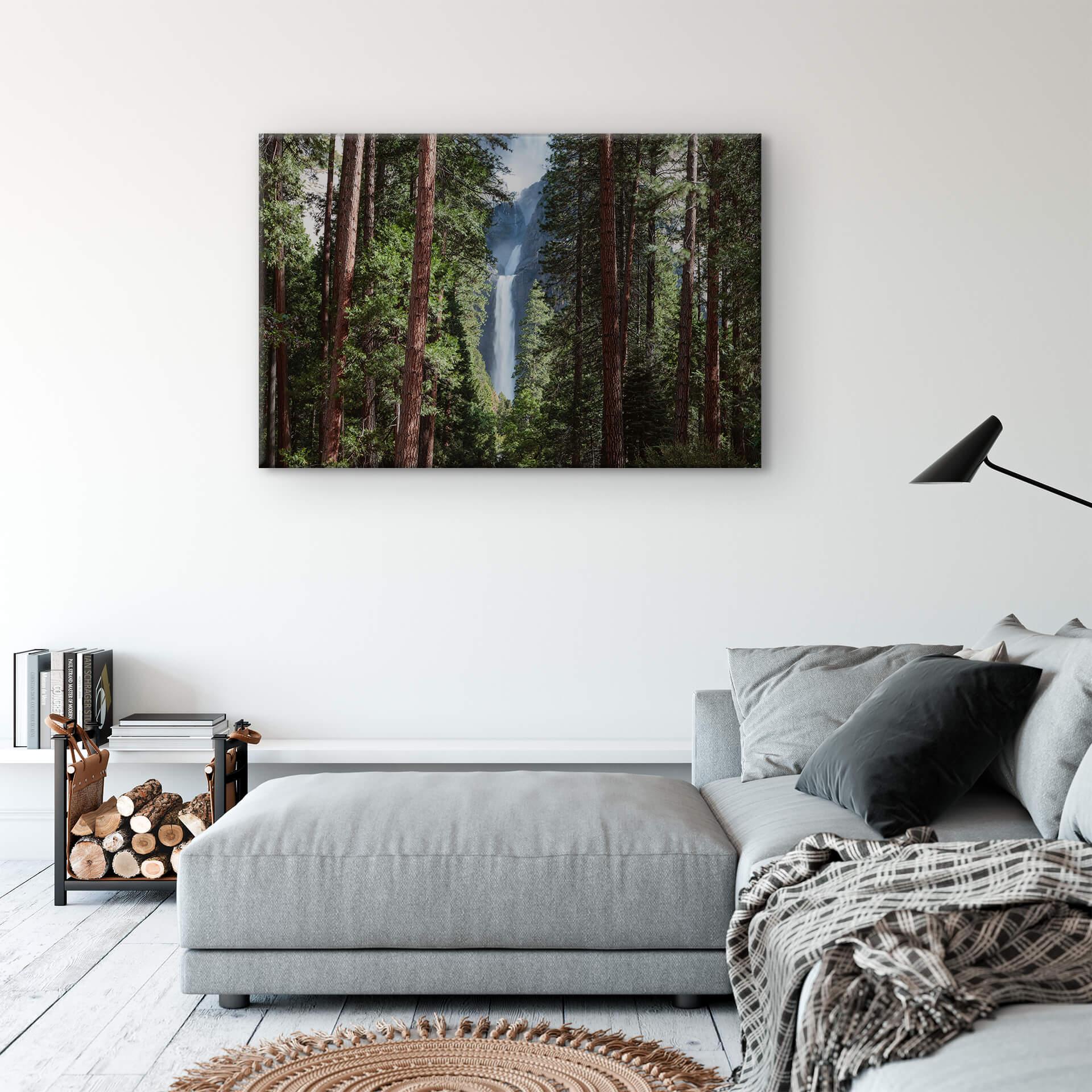 Acrylglas Waterfall Forest