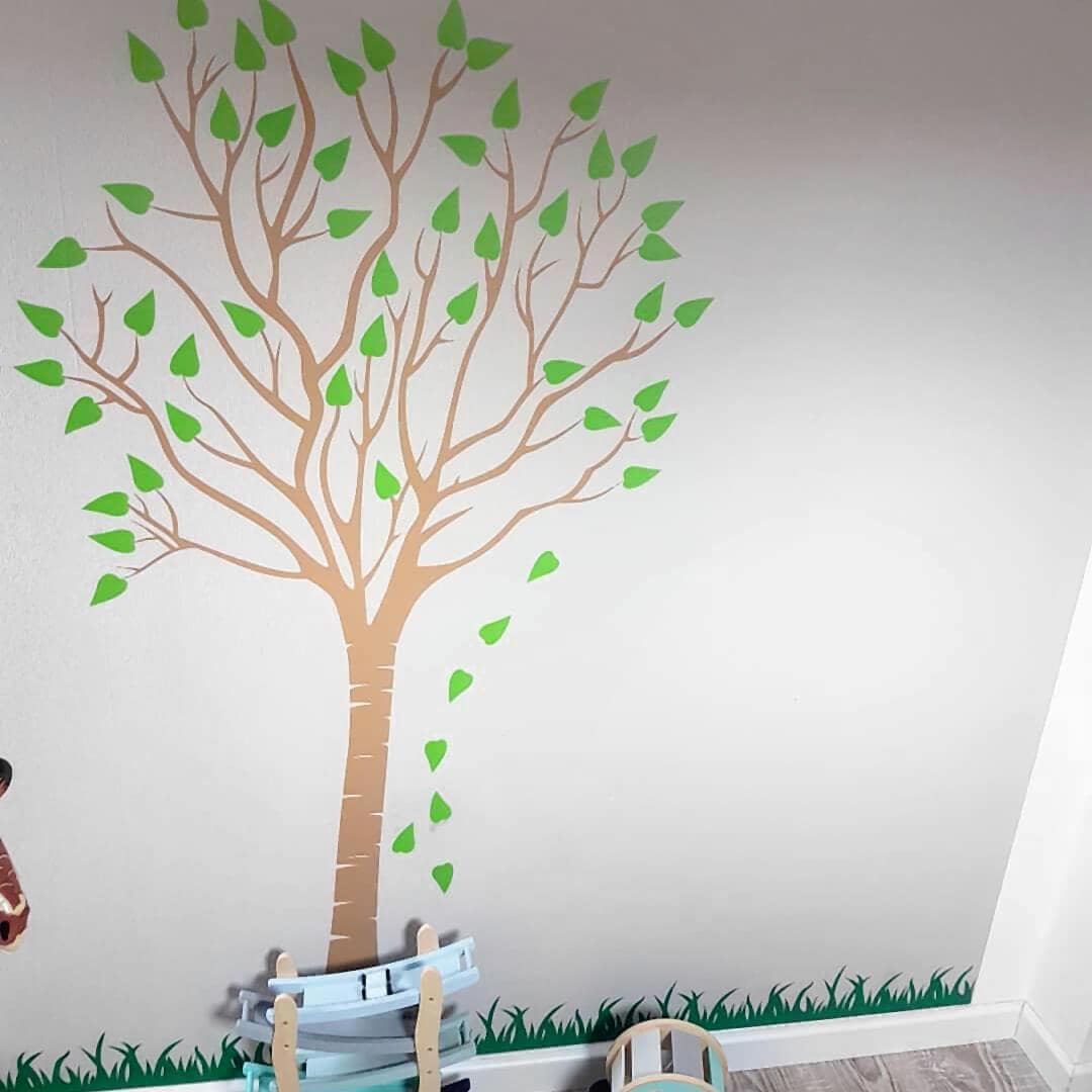 Sticker mural - Arbre de tronc mince