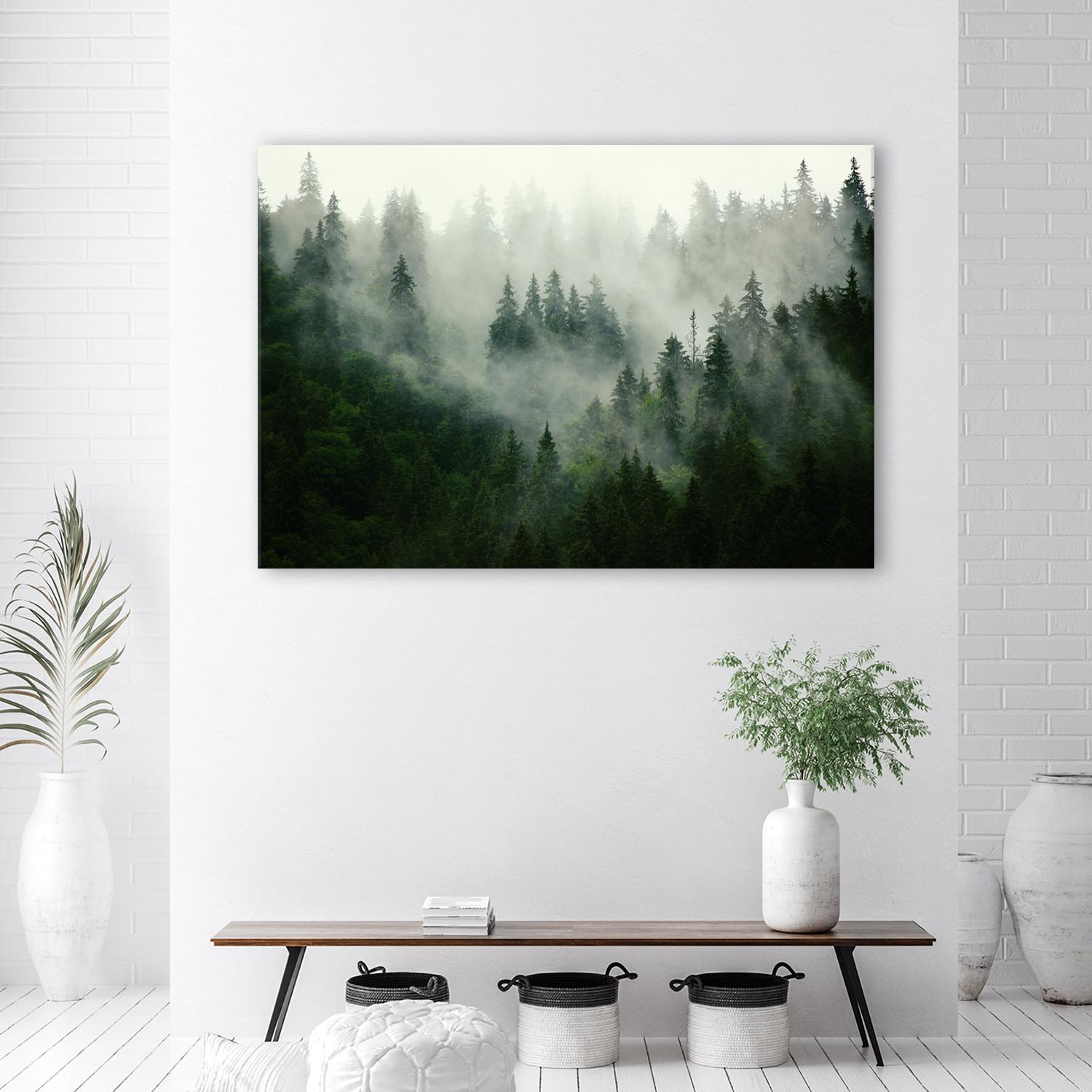 Canvasbillede, Skov i tåge