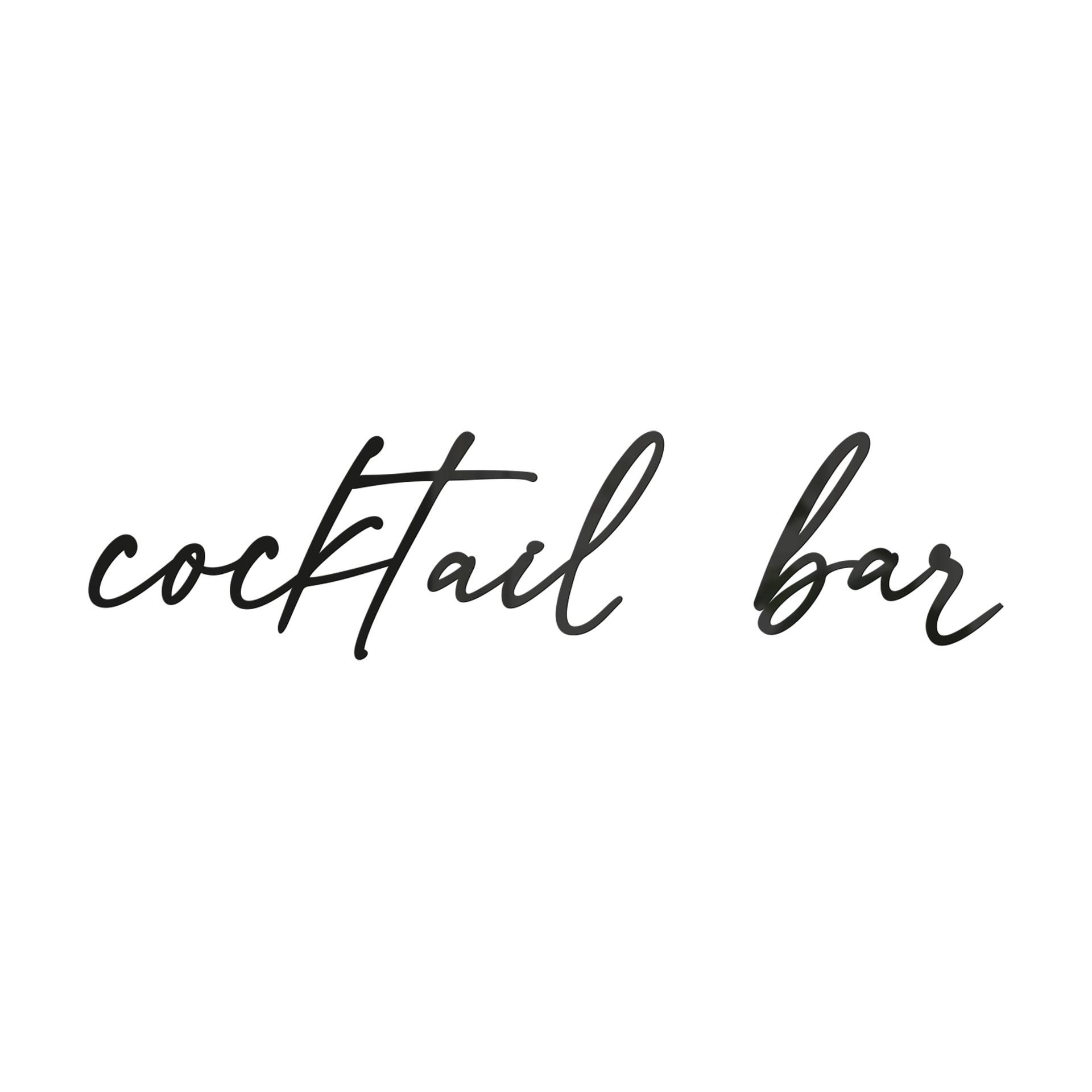 letras 3D cocktail bar - decoración acrílica