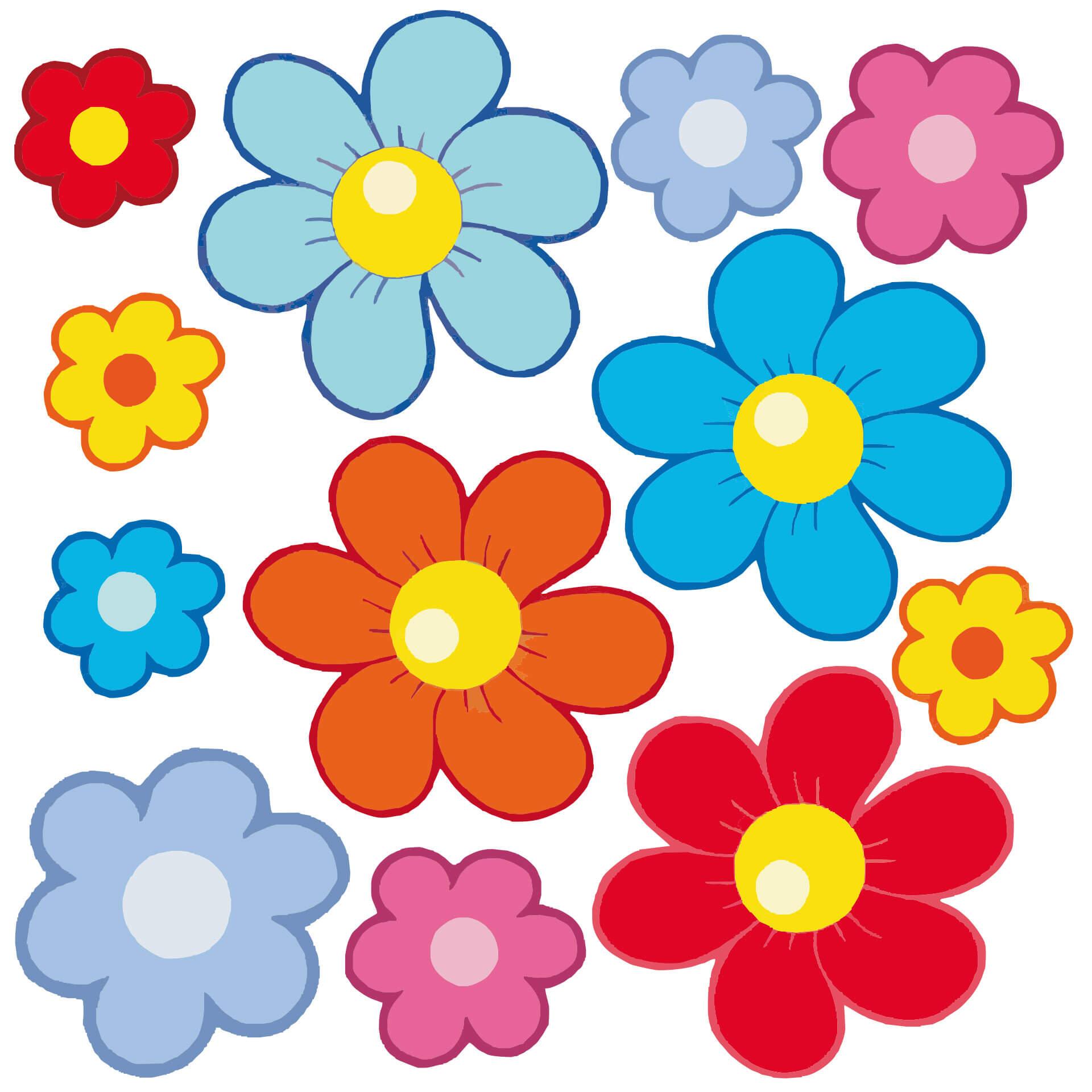 Muurstickers Bloemen voor Kinderen Set