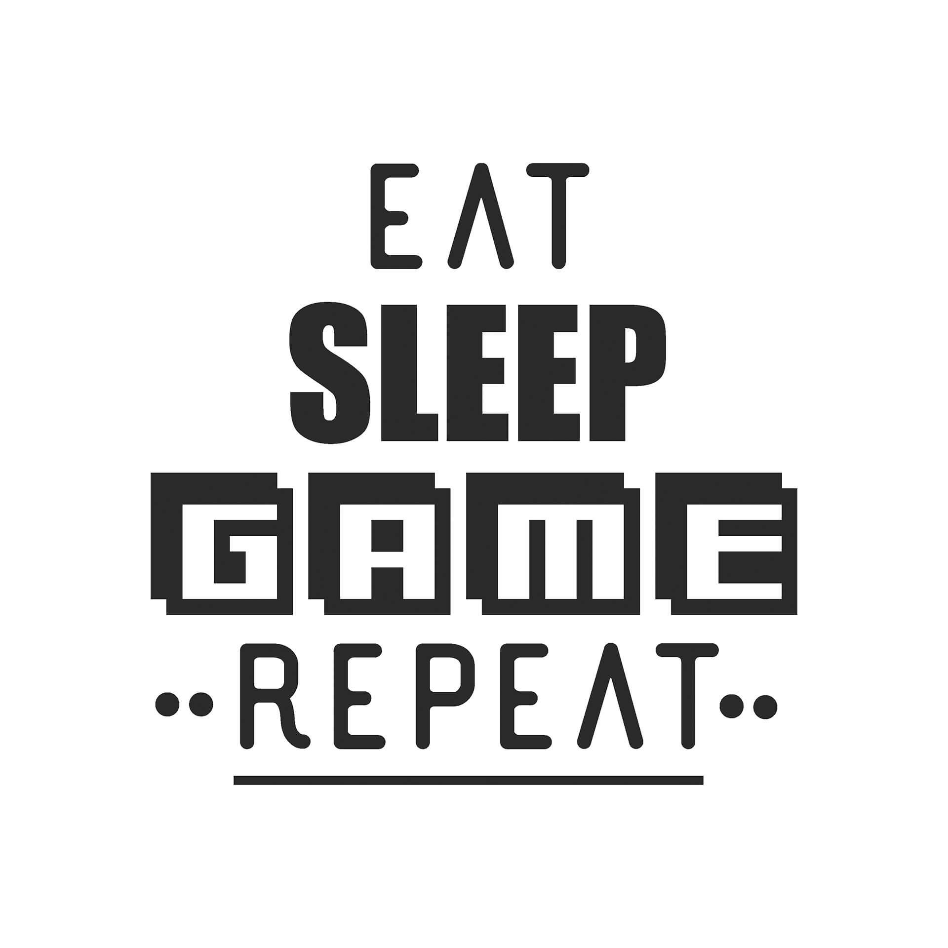 Wandtattoo Eat sleep game repeat