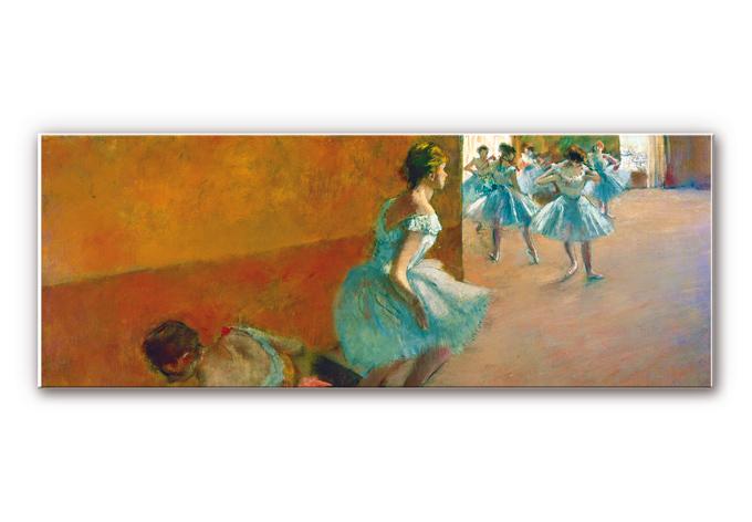 Wandbild Degas - Tänzerinnen auf einer Treppe - Panorama